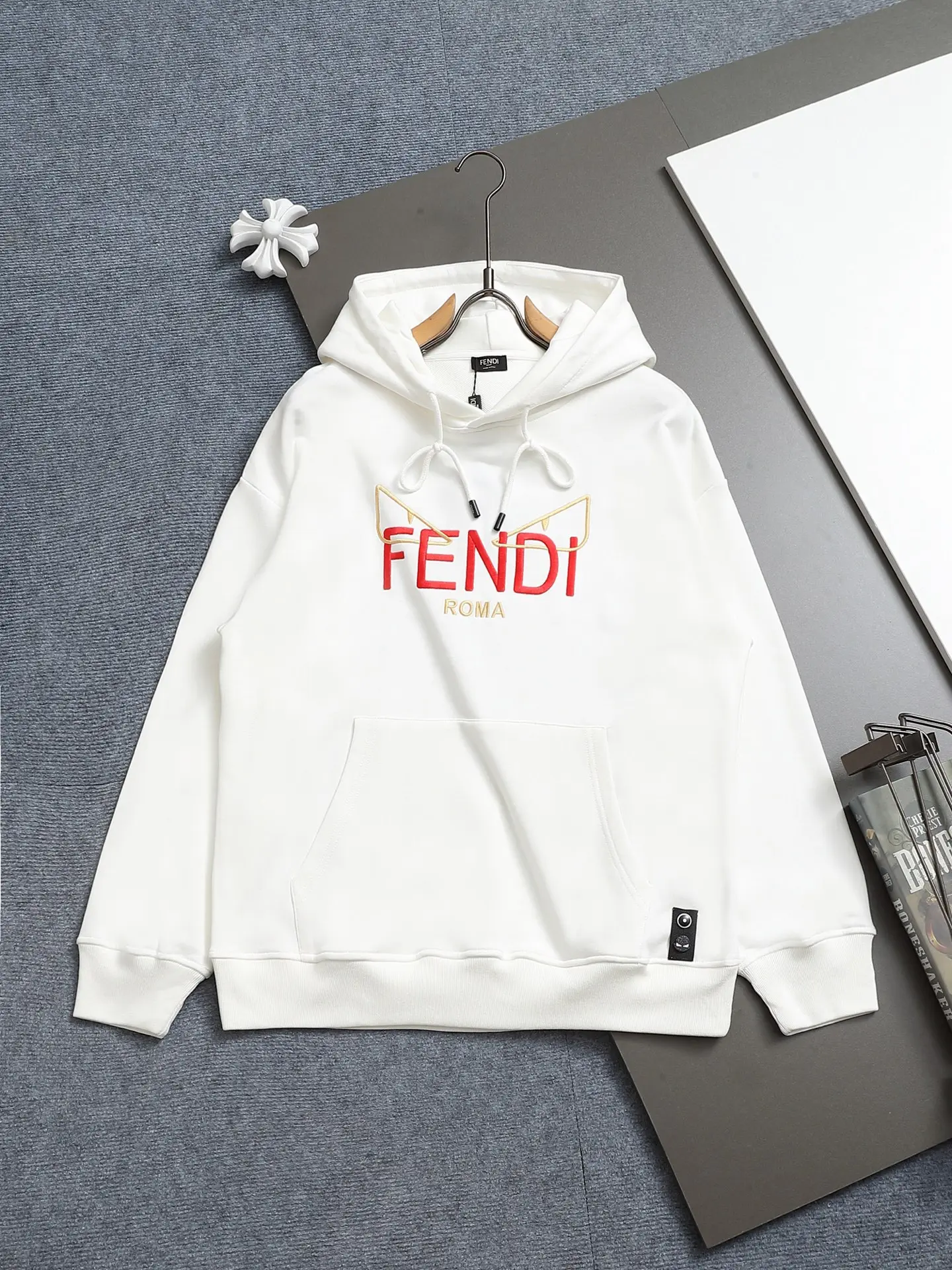 Logo Print Cotton-Blend Hoodie D19021988