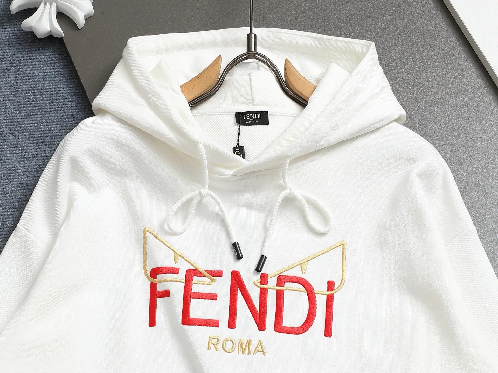 Logo Print Cotton-Blend Hoodie D19021988 — view 3