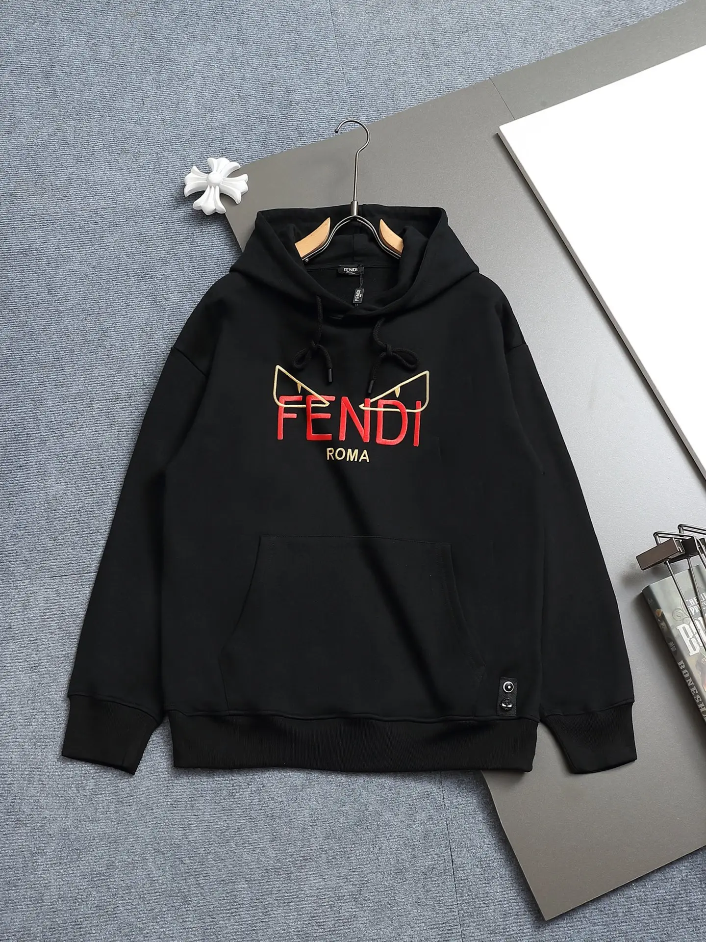 Logo Print Cotton-Blend Hoodie D19021989