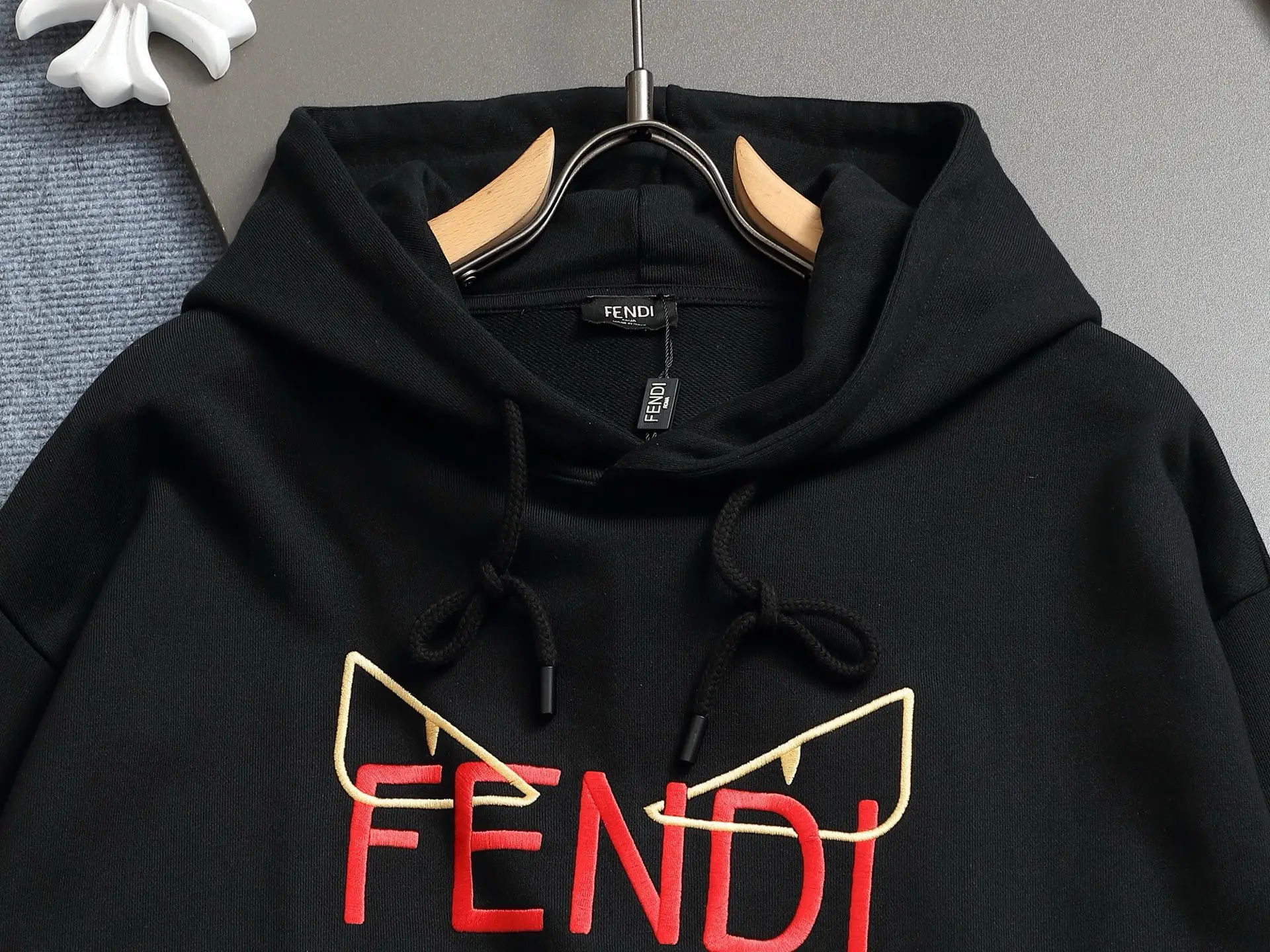 Logo Print Cotton-Blend Hoodie D19021989 — view 3