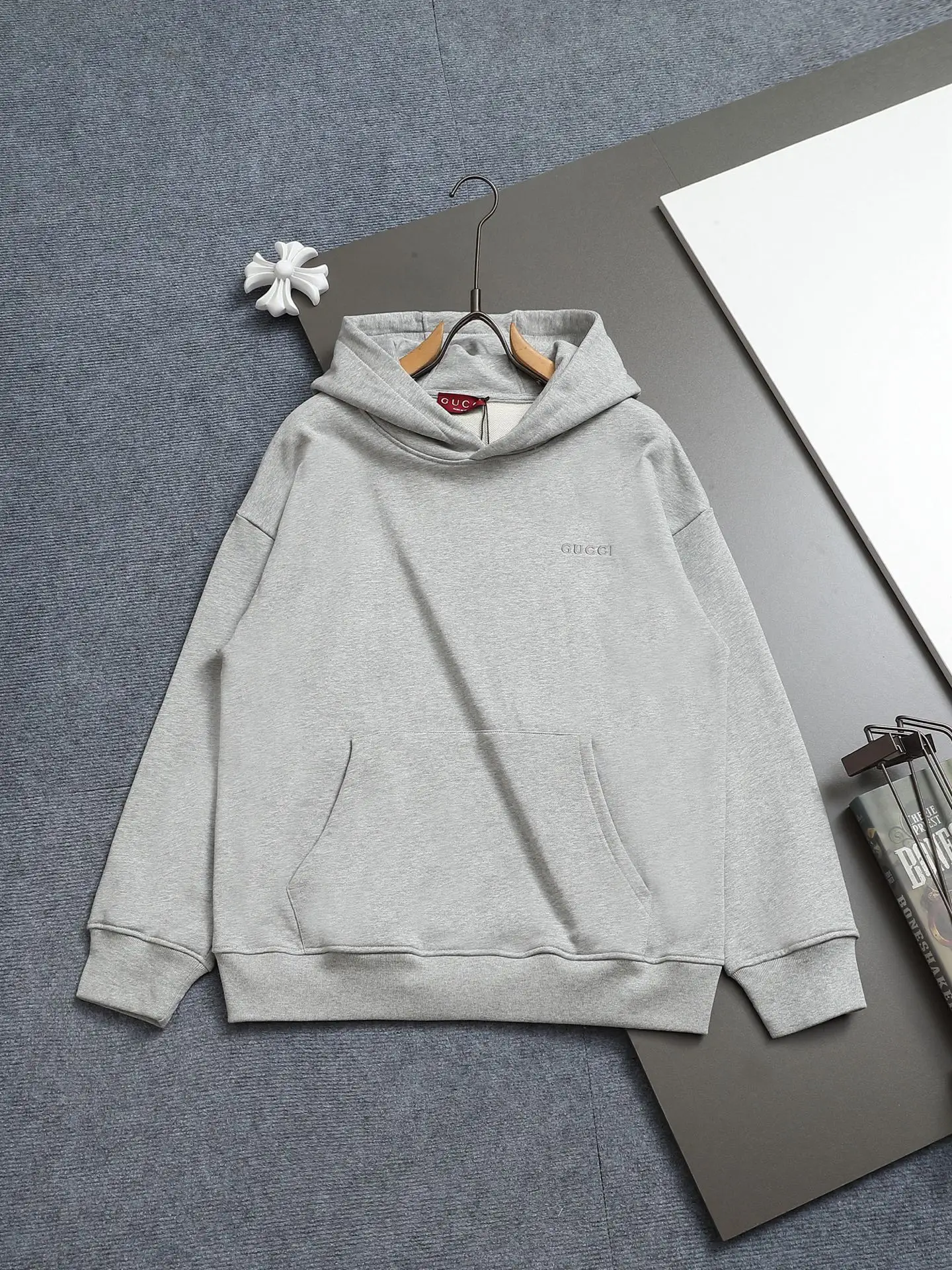 Logo-Embroidered Cotton-Blend Hoodie D19021970