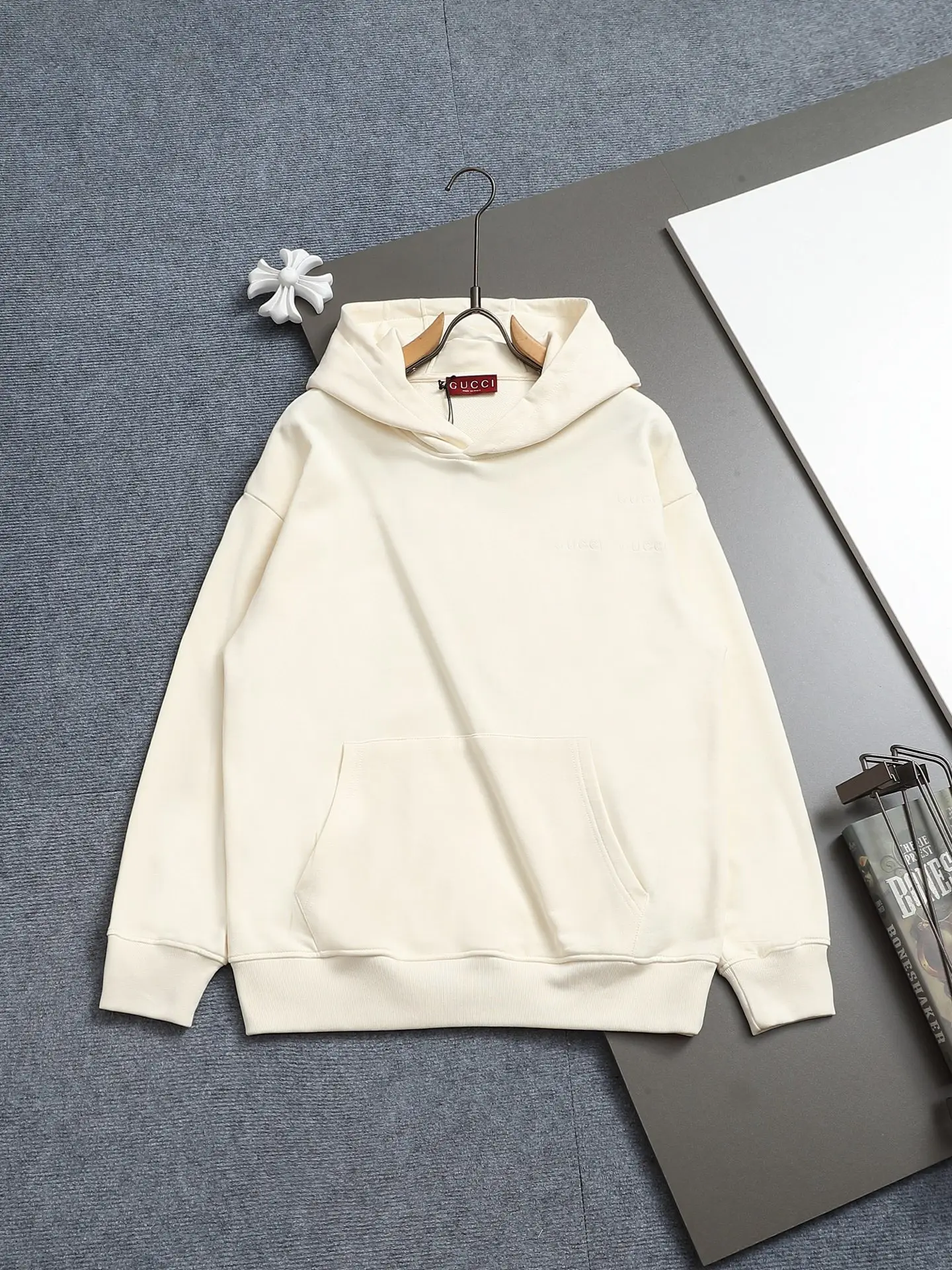 Logo-Embroidered Cotton-Blend Hoodie D19021971