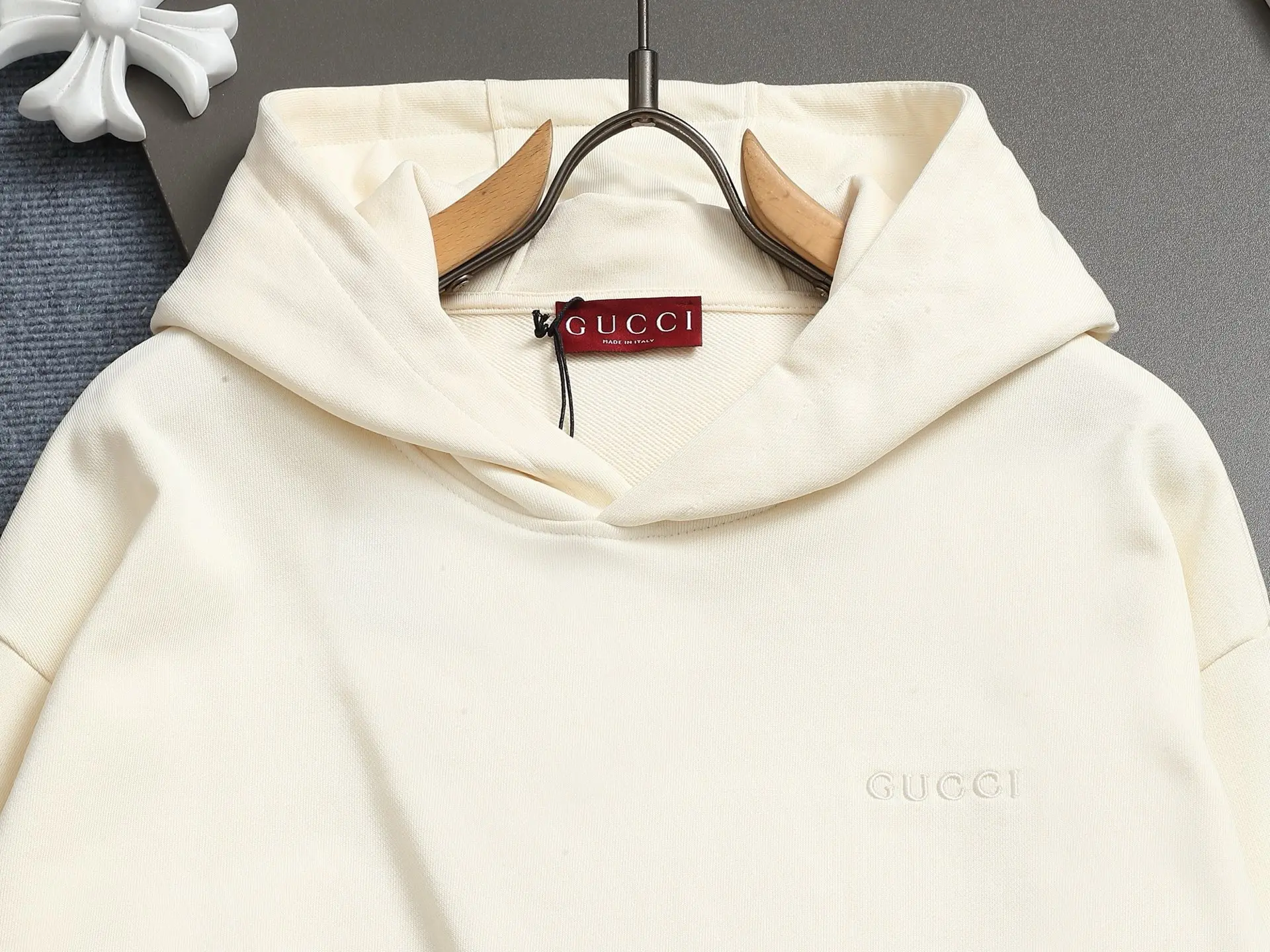 Logo-Embroidered Cotton-Blend Hoodie D19021971 — view 3