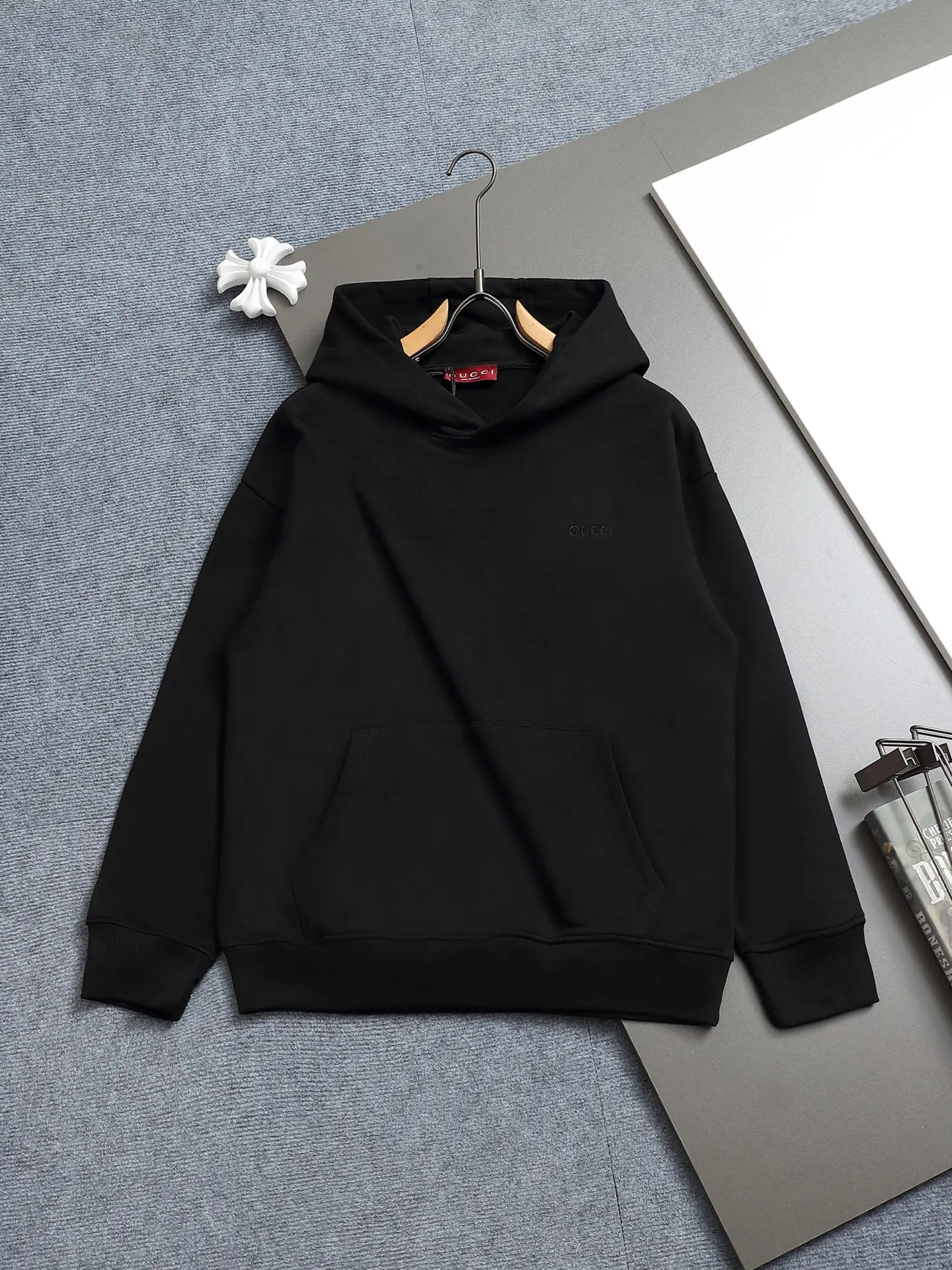 Logo-Embroidered Cotton-Jersey Hoodie D19021972