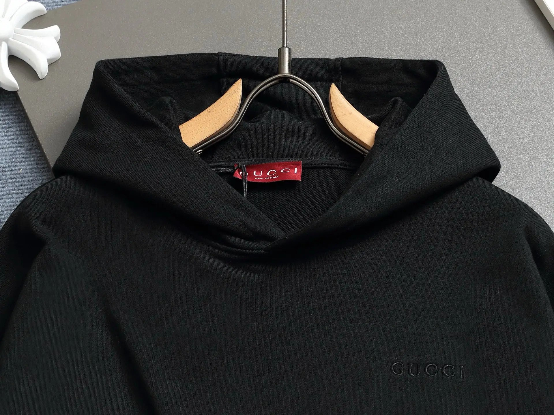 Logo-Embroidered Cotton-Jersey Hoodie D19021972 — view 3
