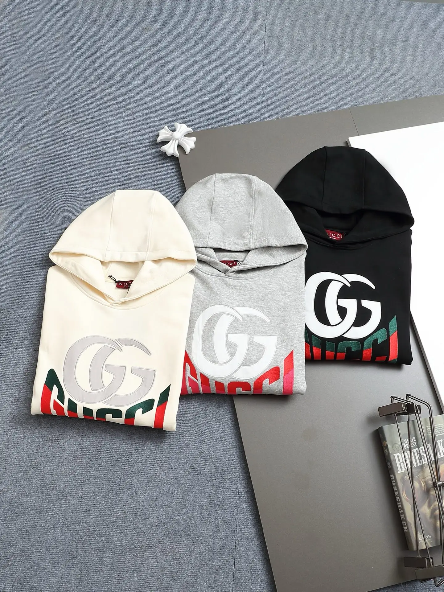 Vintage Logo Print Cotton Hoodie D19022008 — view 12