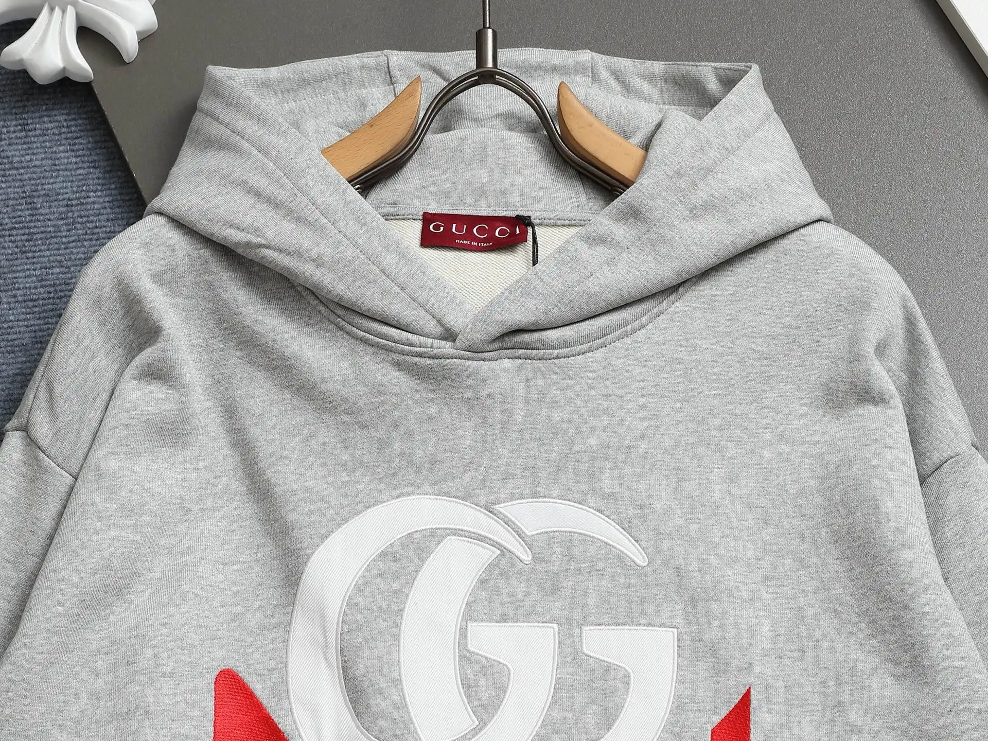 Vintage Logo Print Cotton Hoodie D19022009 — view 3