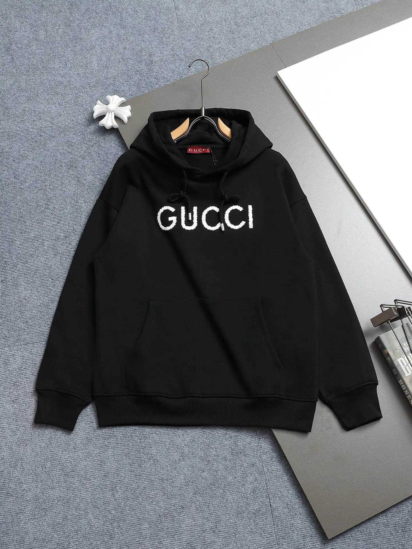 Logo-Embroidered Cotton-Blend Hoodie D19021991