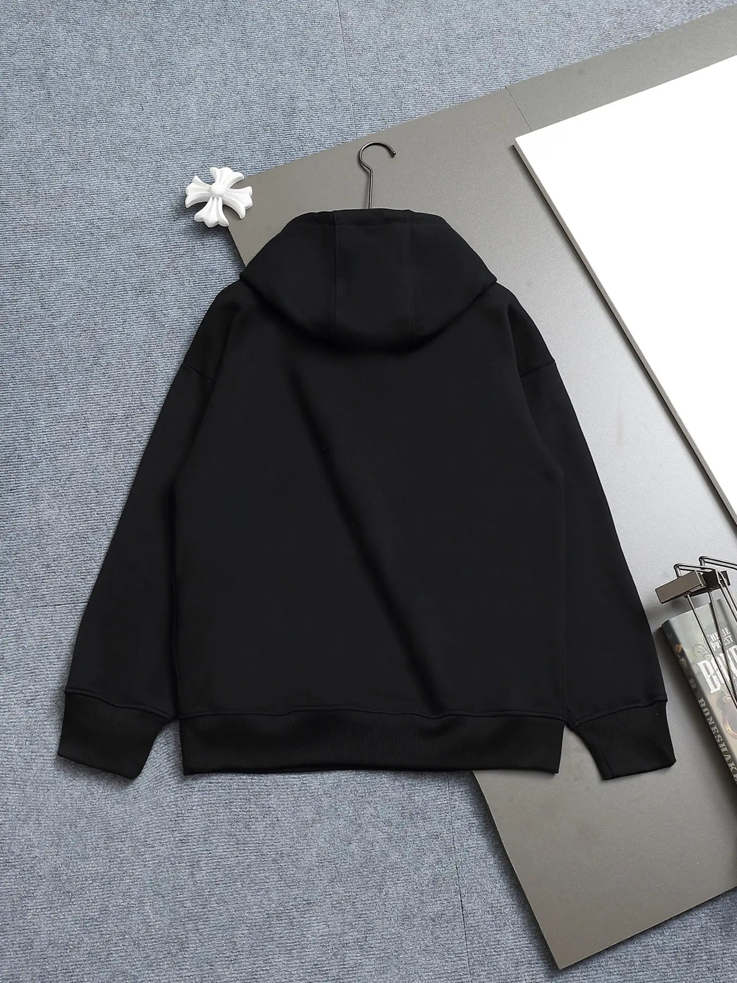 Logo-Embroidered Cotton-Blend Hoodie D19021991 — view 2