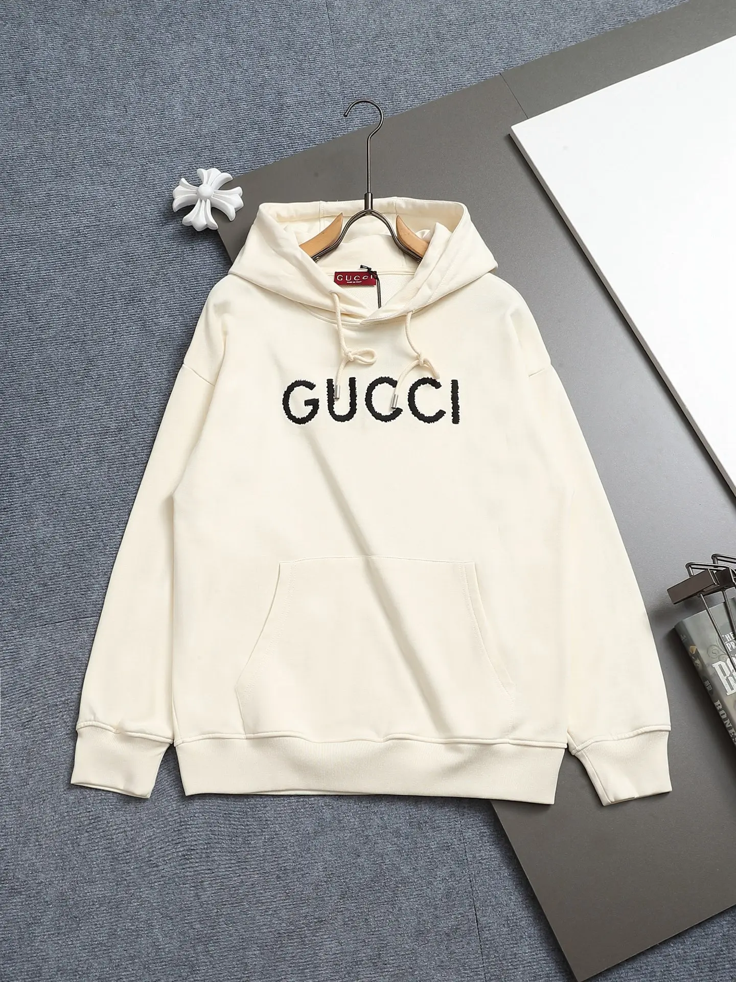 Logo-Embroidered Cotton-Blend Hoodie D19021990