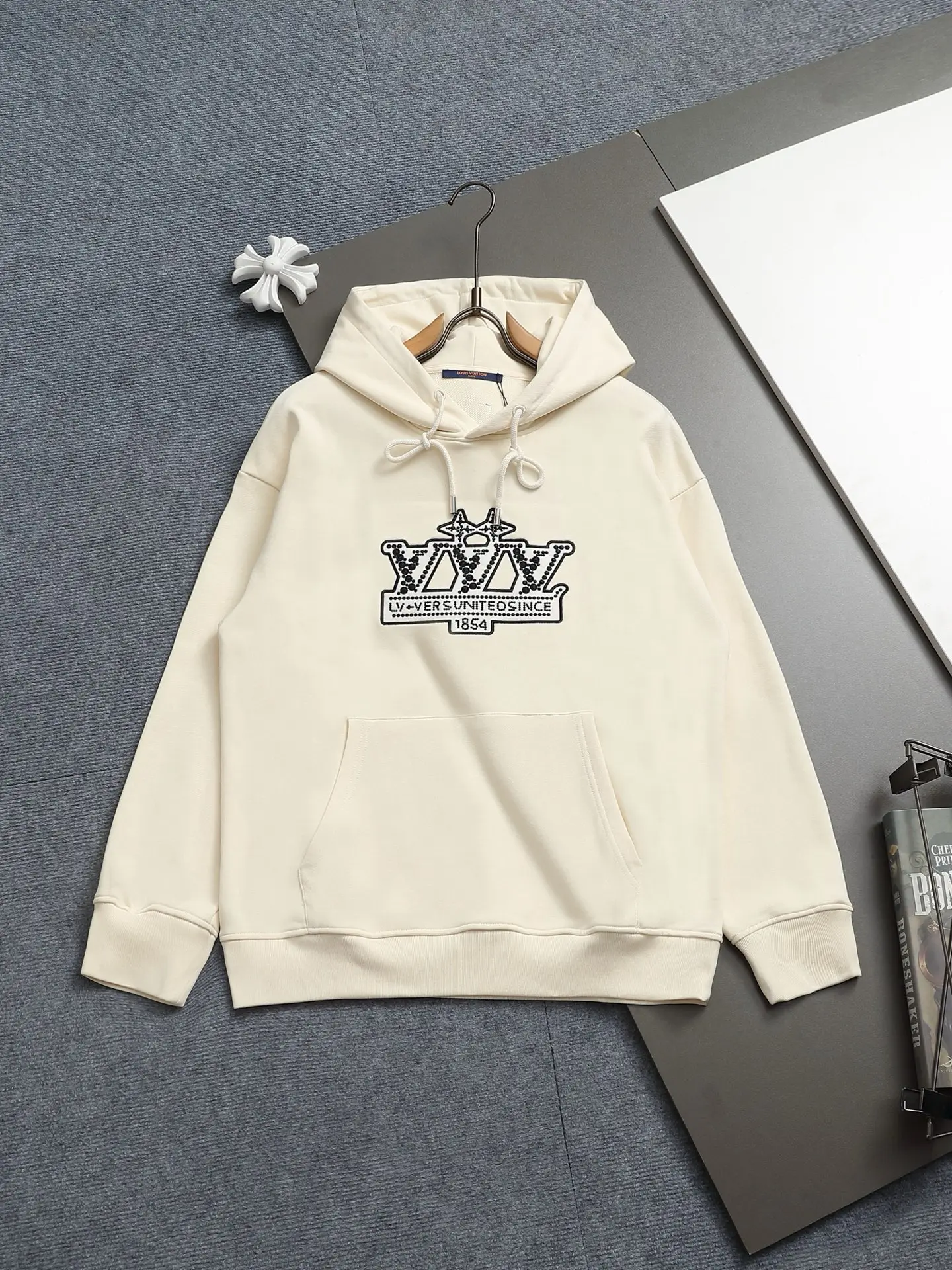 Logo-Embroidered Cotton-Jersey Hoodie D19022006