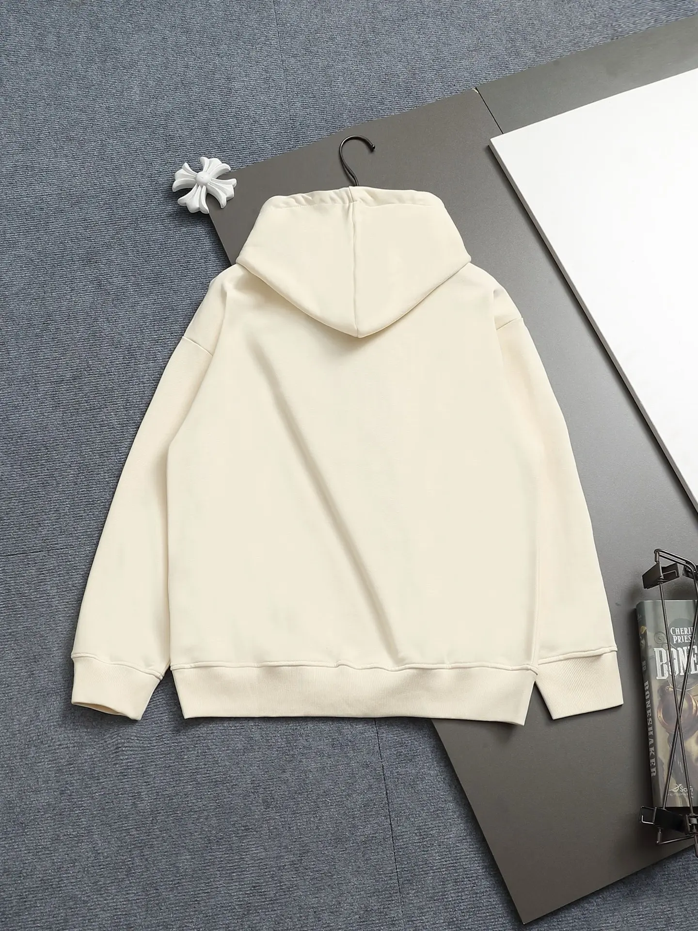 Logo-Embroidered Cotton-Jersey Hoodie D19022006 — view 2