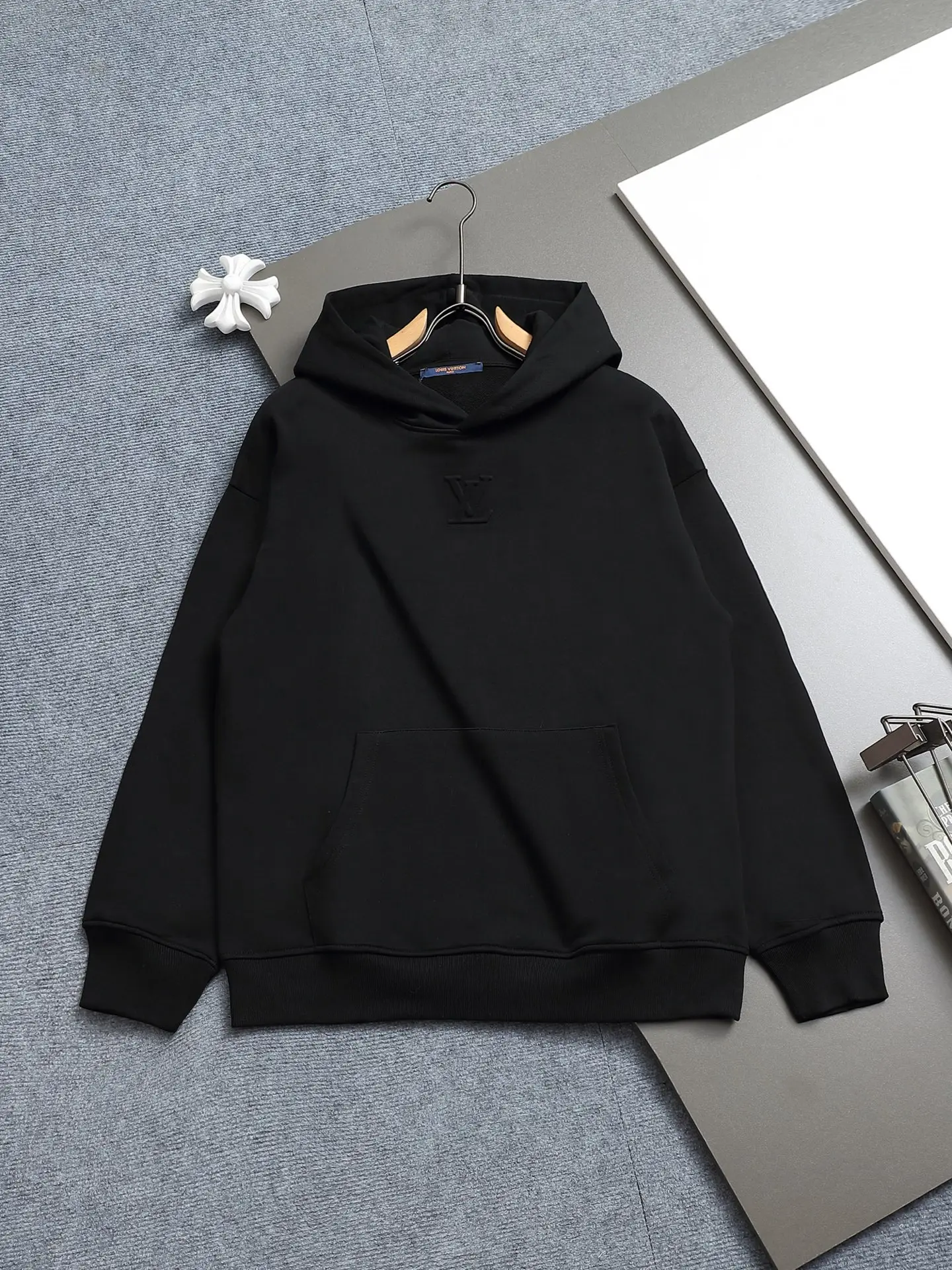 Embossed Logo Cotton-Jersey Hoodie D19021969