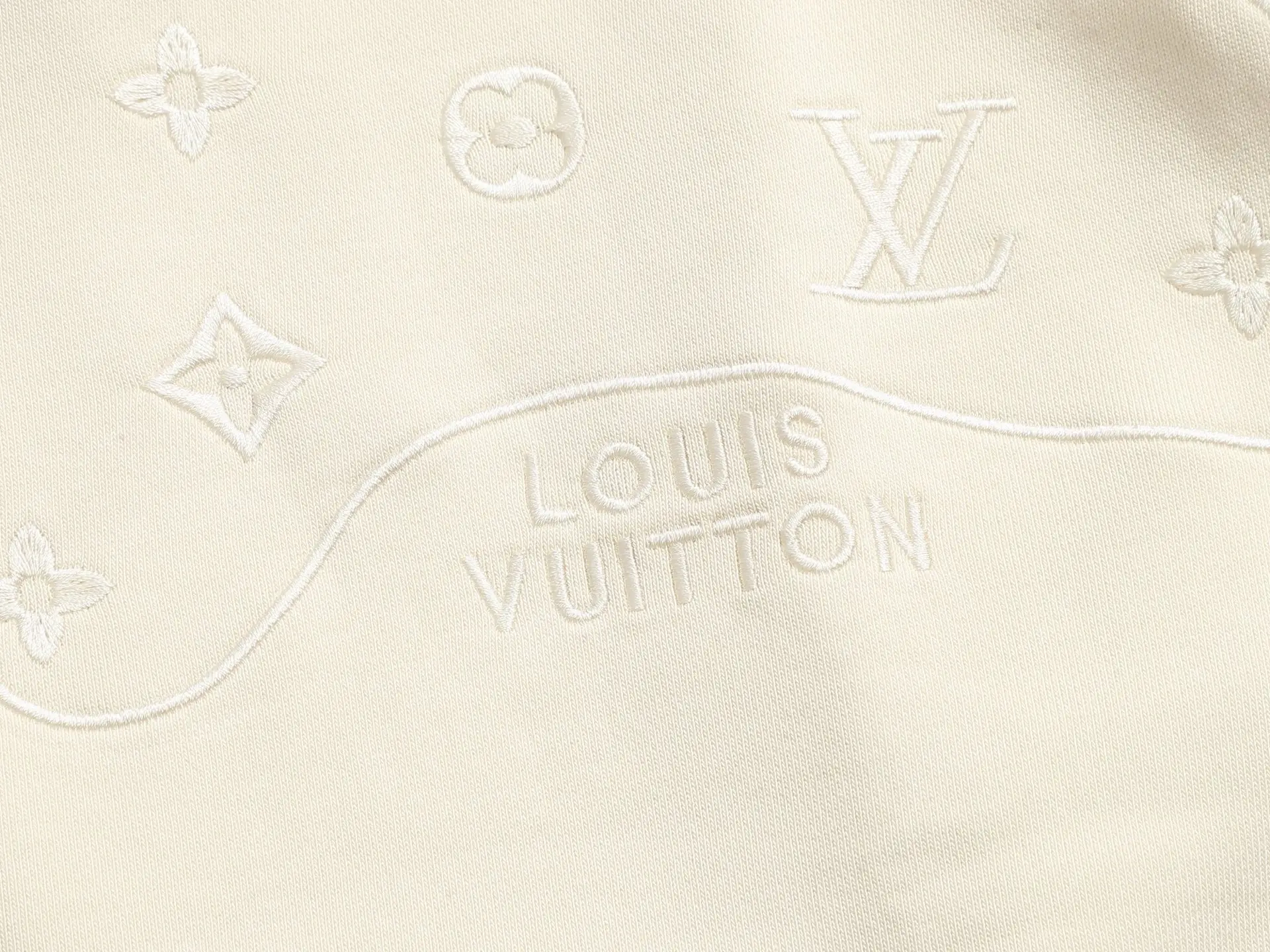 Monogram Embroidered Cotton-Blend Hoodie D19022004 — view 8