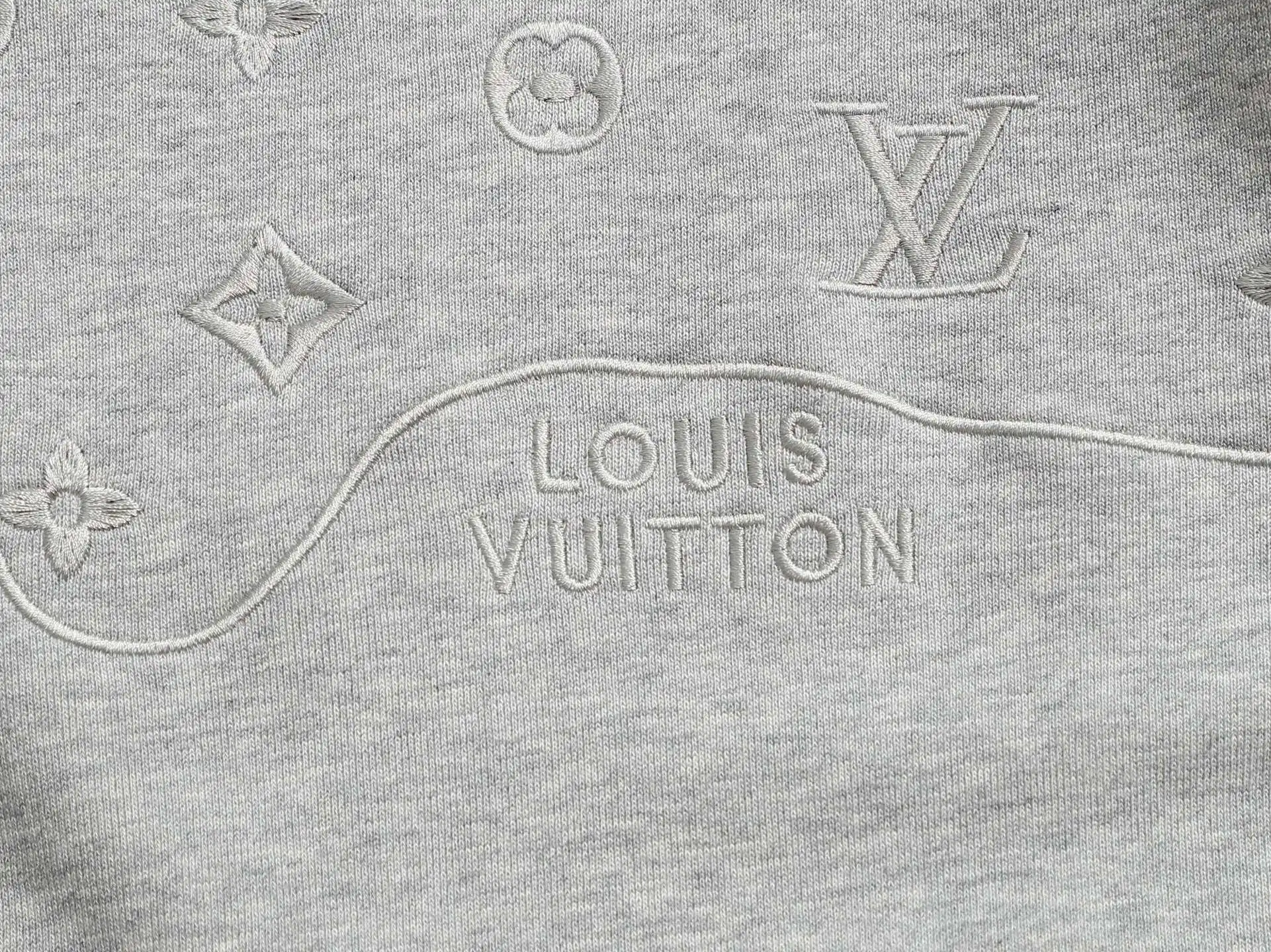Monogram Embroidered Cotton-Blend Hoodie D19022003 — view 8