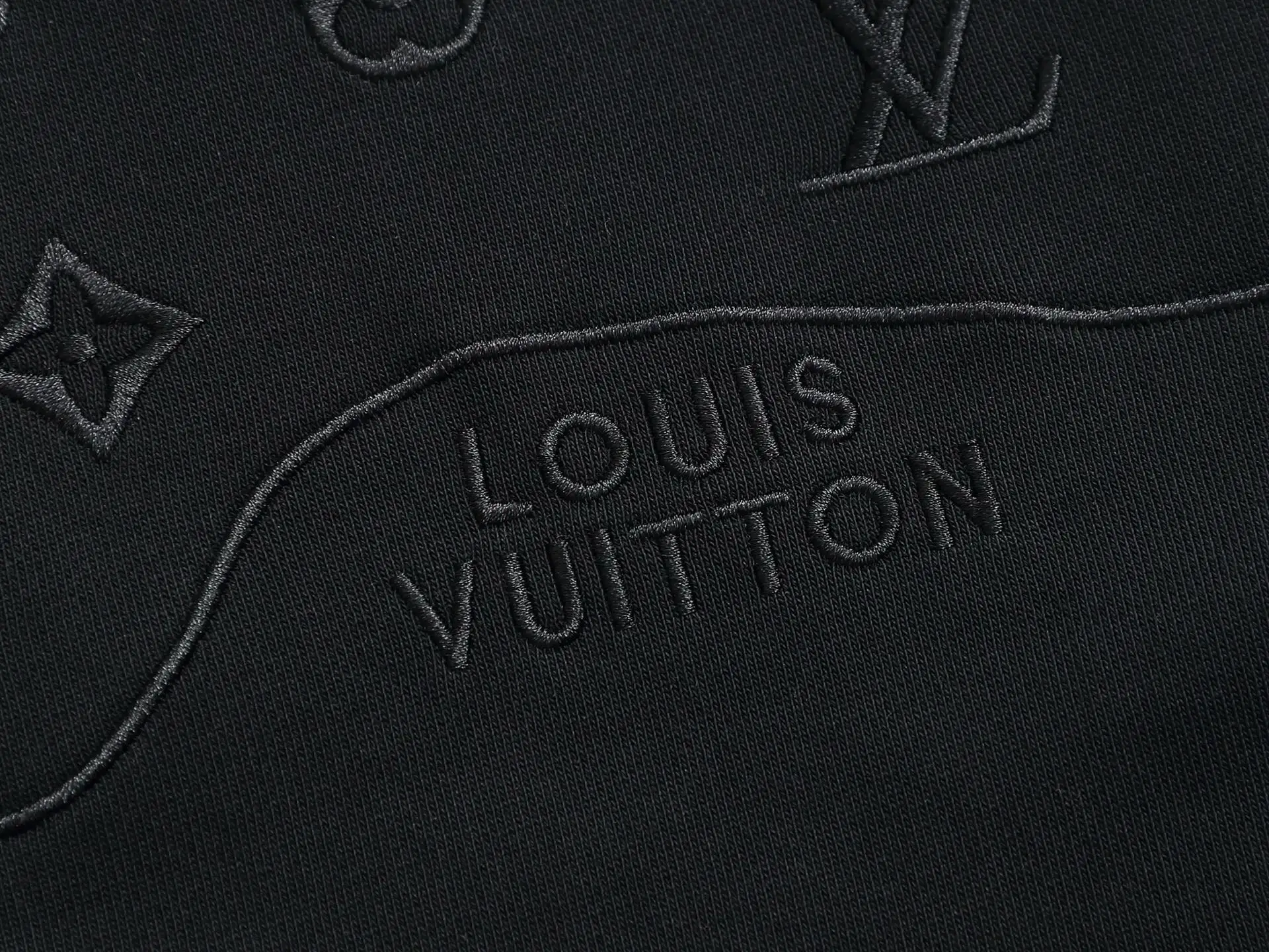 Monogram Embroidered Cotton-Blend Hoodie D19022005 — view 7
