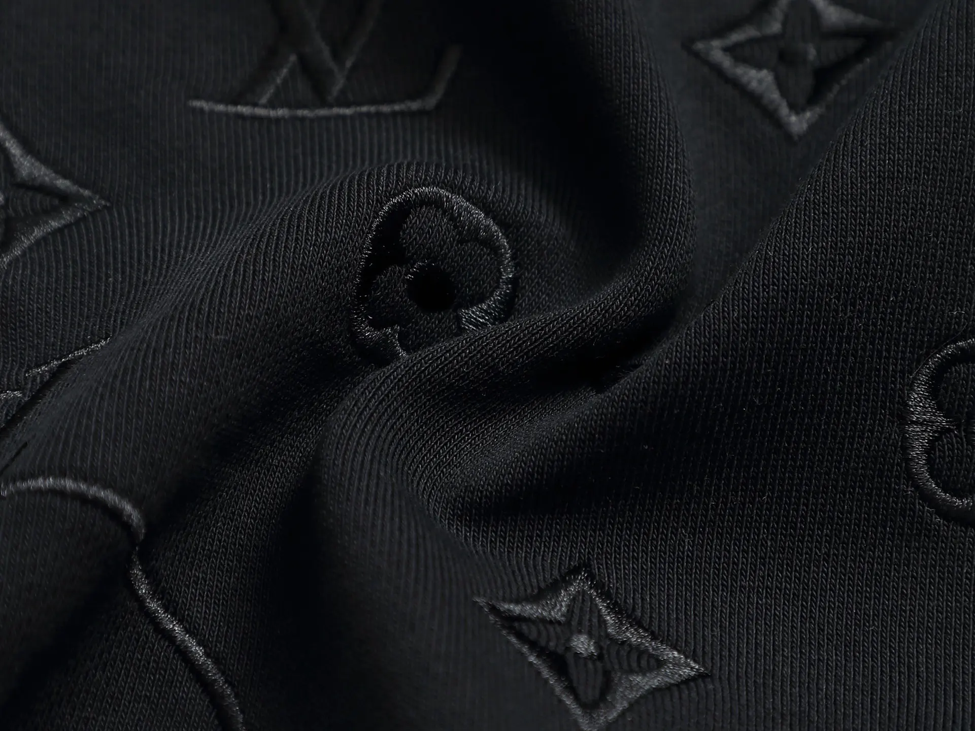 Monogram Embroidered Cotton-Blend Hoodie D19022005 — view 10
