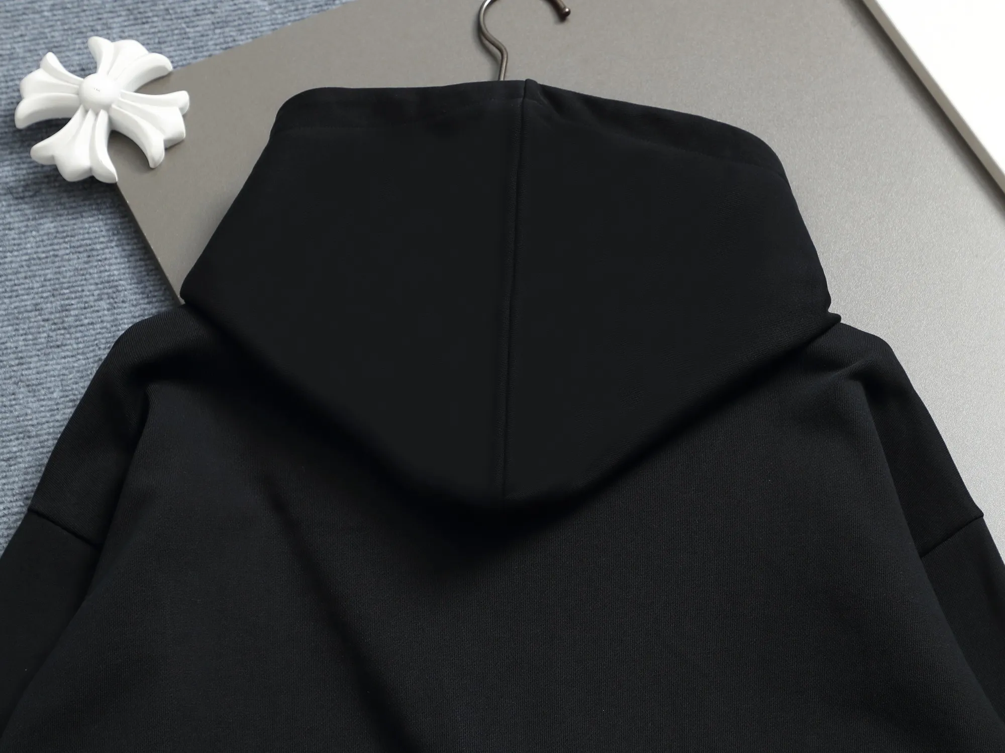 Monogram Embroidered Cotton-Blend Hoodie D19022005 — view 13
