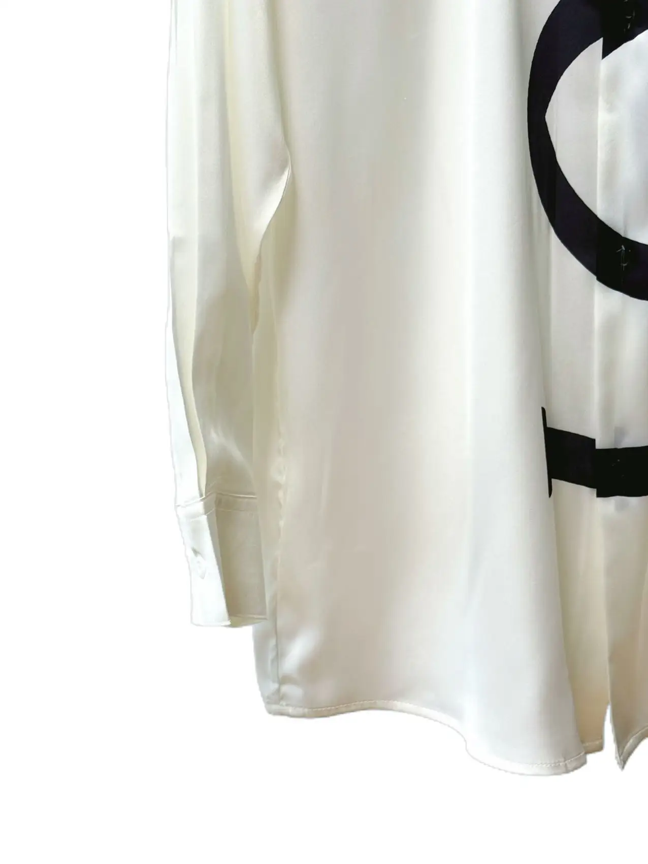 Logo Print Silk Long-Sleeved Shirt D19019825 — view 6