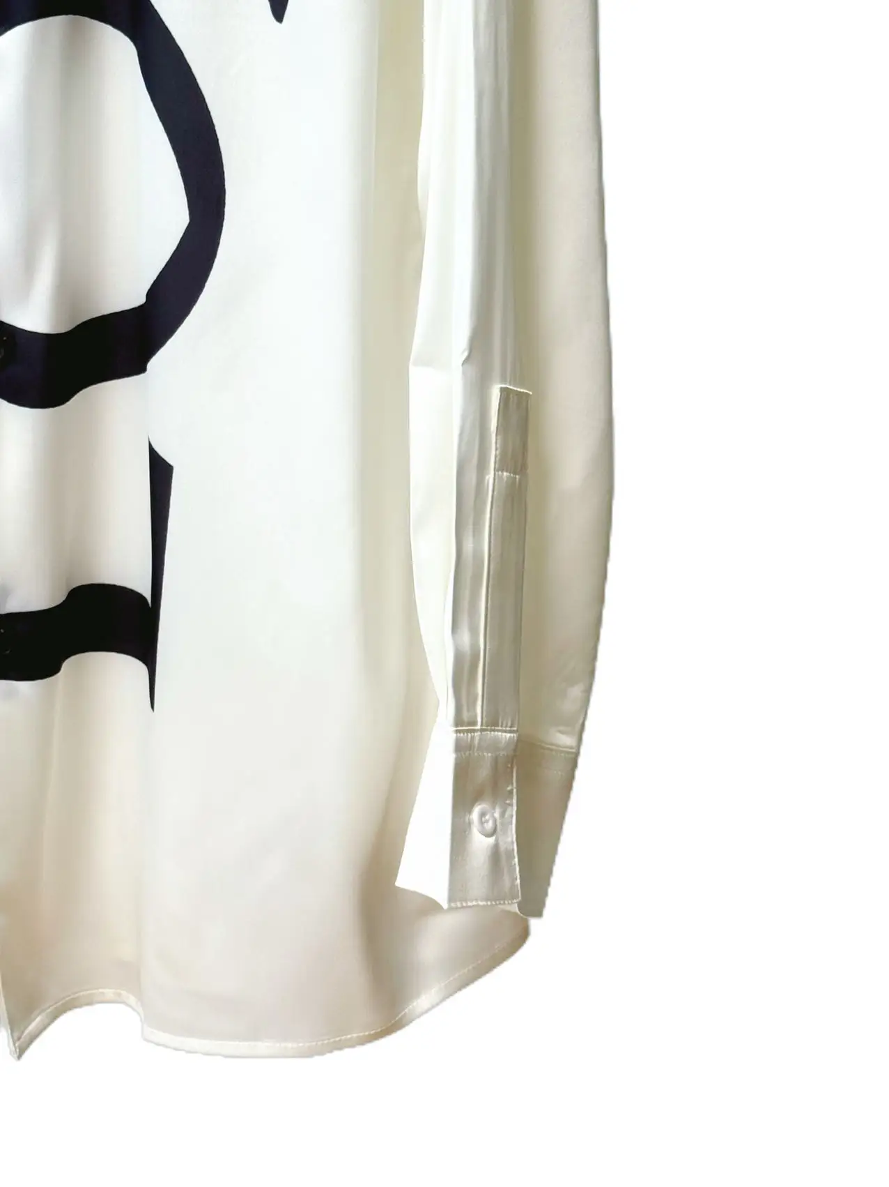 Logo Print Silk Long-Sleeved Shirt D19019825 — view 8