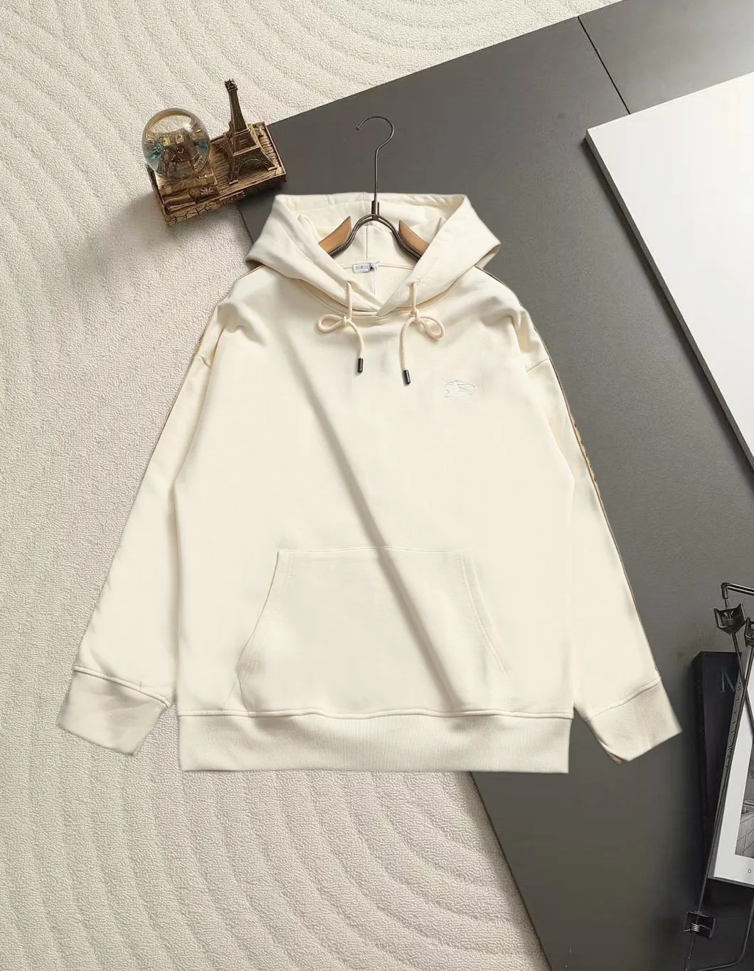 Logo Embroidery Cotton-Blend Hoodie D19520048