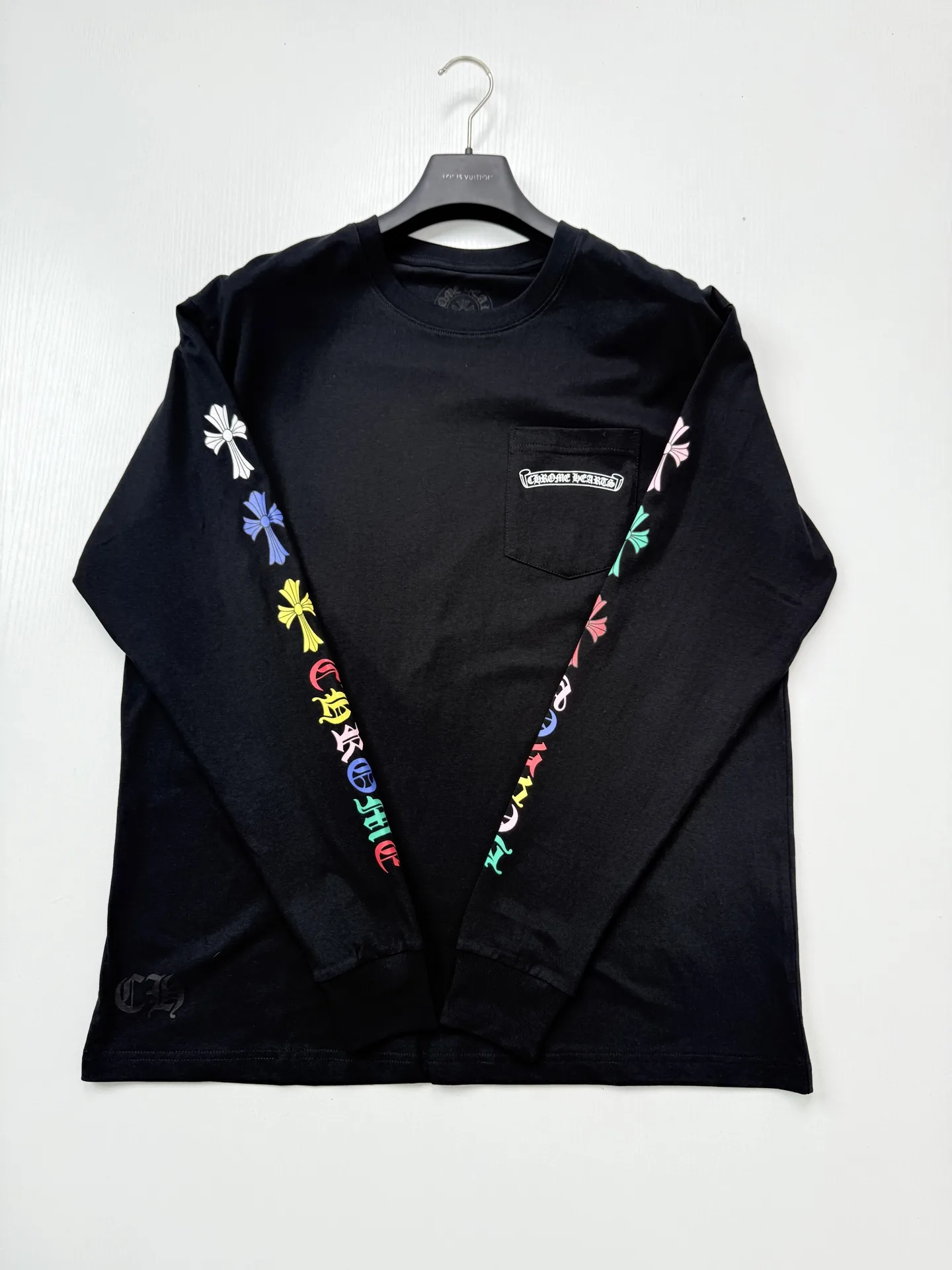 Multicolor Cross Print Long-Sleeve T-Shirt D19522624 — view 3