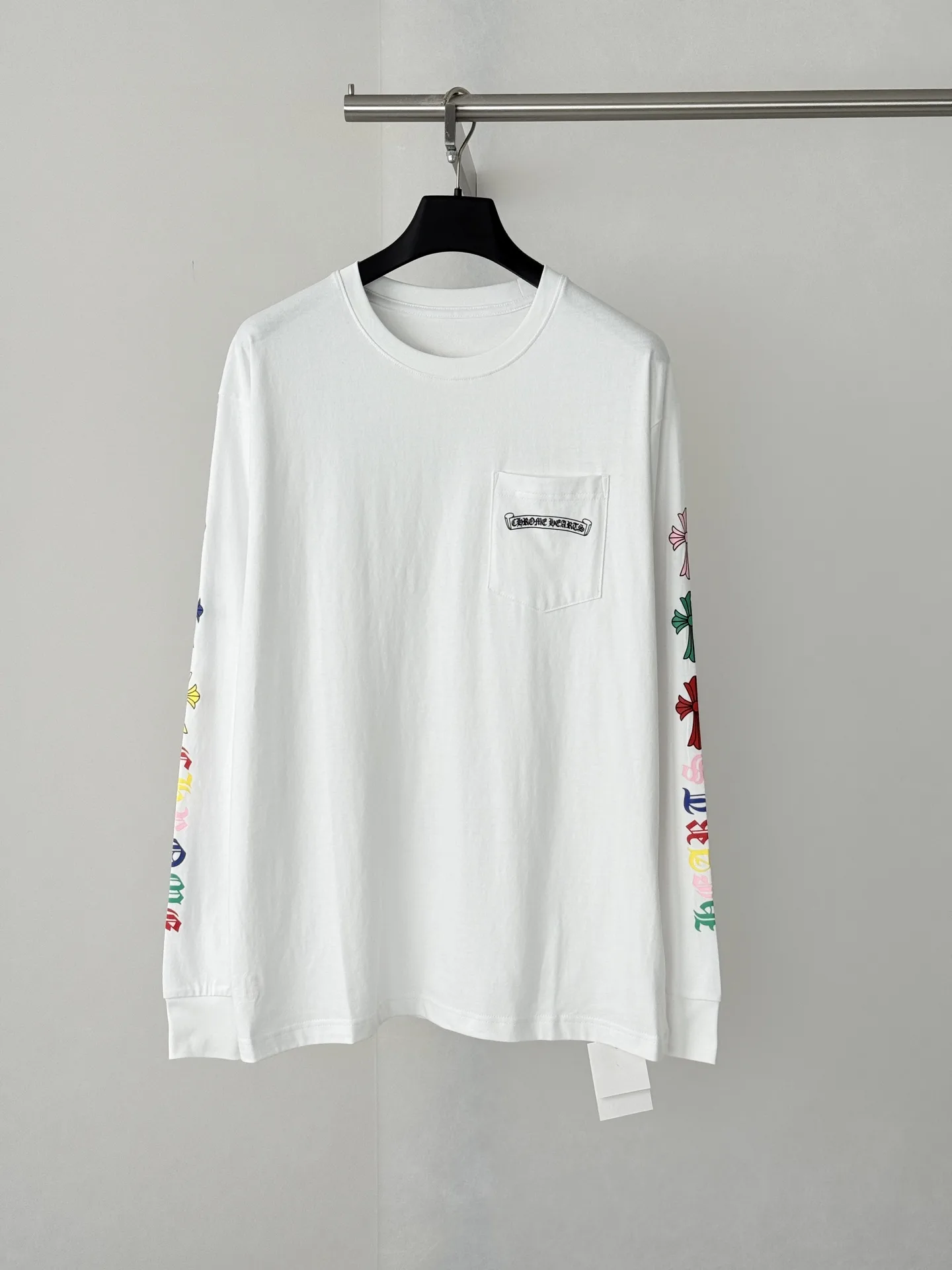 Multicolor Cross Long-Sleeve Pocket T-Shirt D19522625