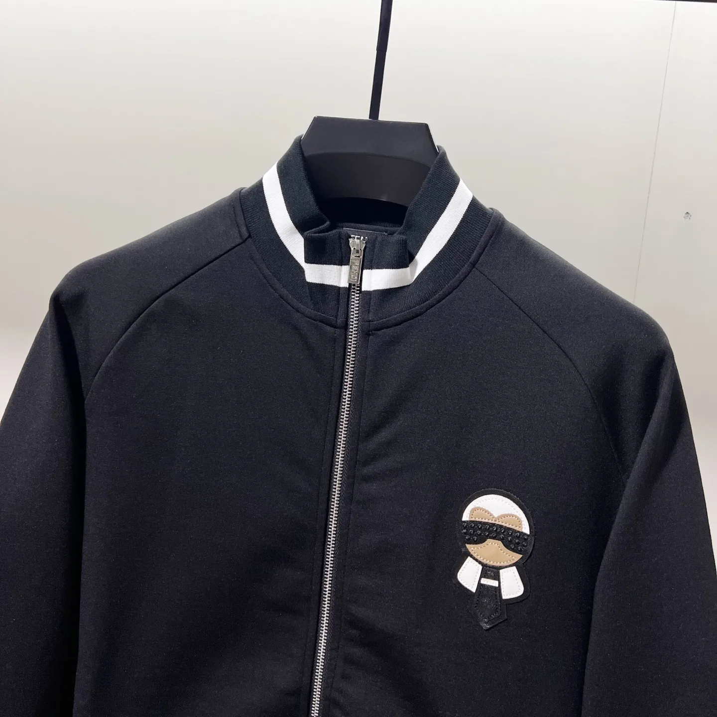 Karl Lagerfeld Patch Zip-Up Track Jacket D19520054 — view 4