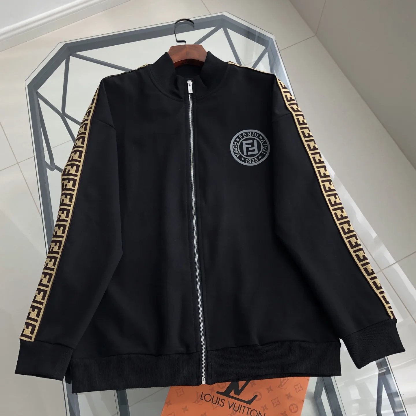Logo-Embroidered Tape-Trim Track Jacket D19520083