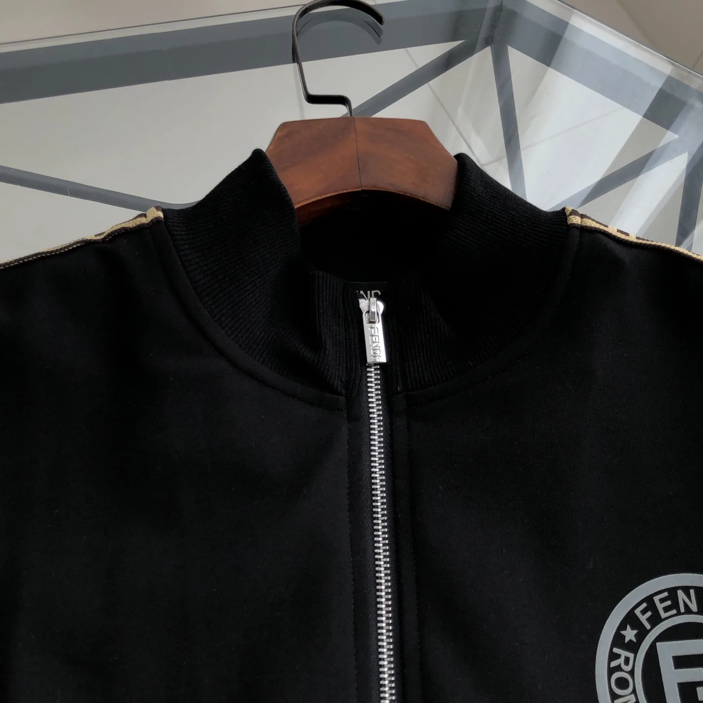 Logo-Embroidered Tape-Trim Track Jacket D19520083 — view 3