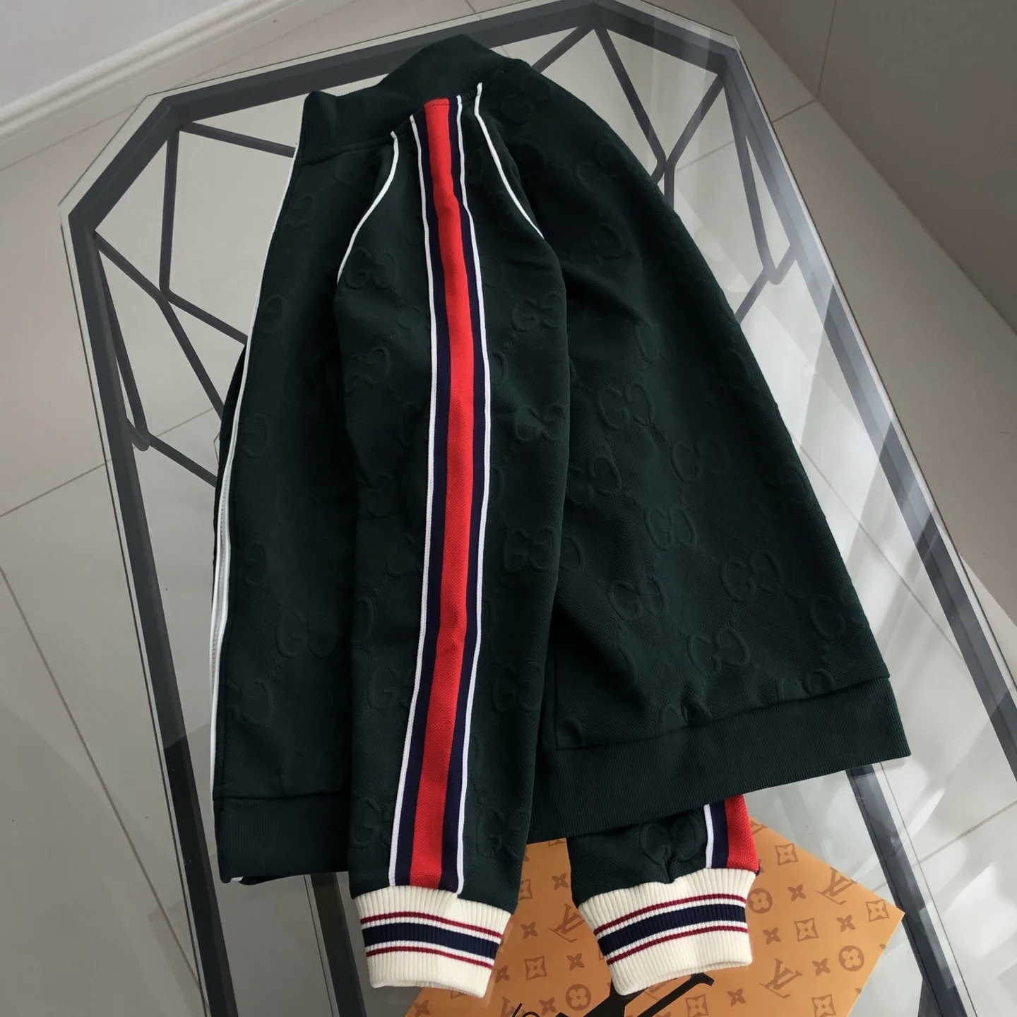 Web-Stripe Monogram Zip-Up Track Jacket D19520085 — view 3
