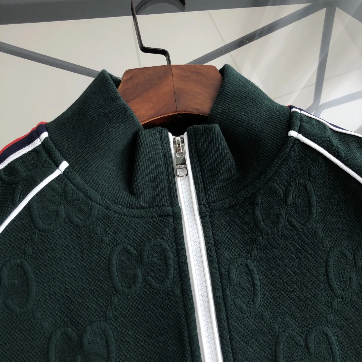 Web-Stripe Monogram Zip-Up Track Jacket D19520085 — view 4