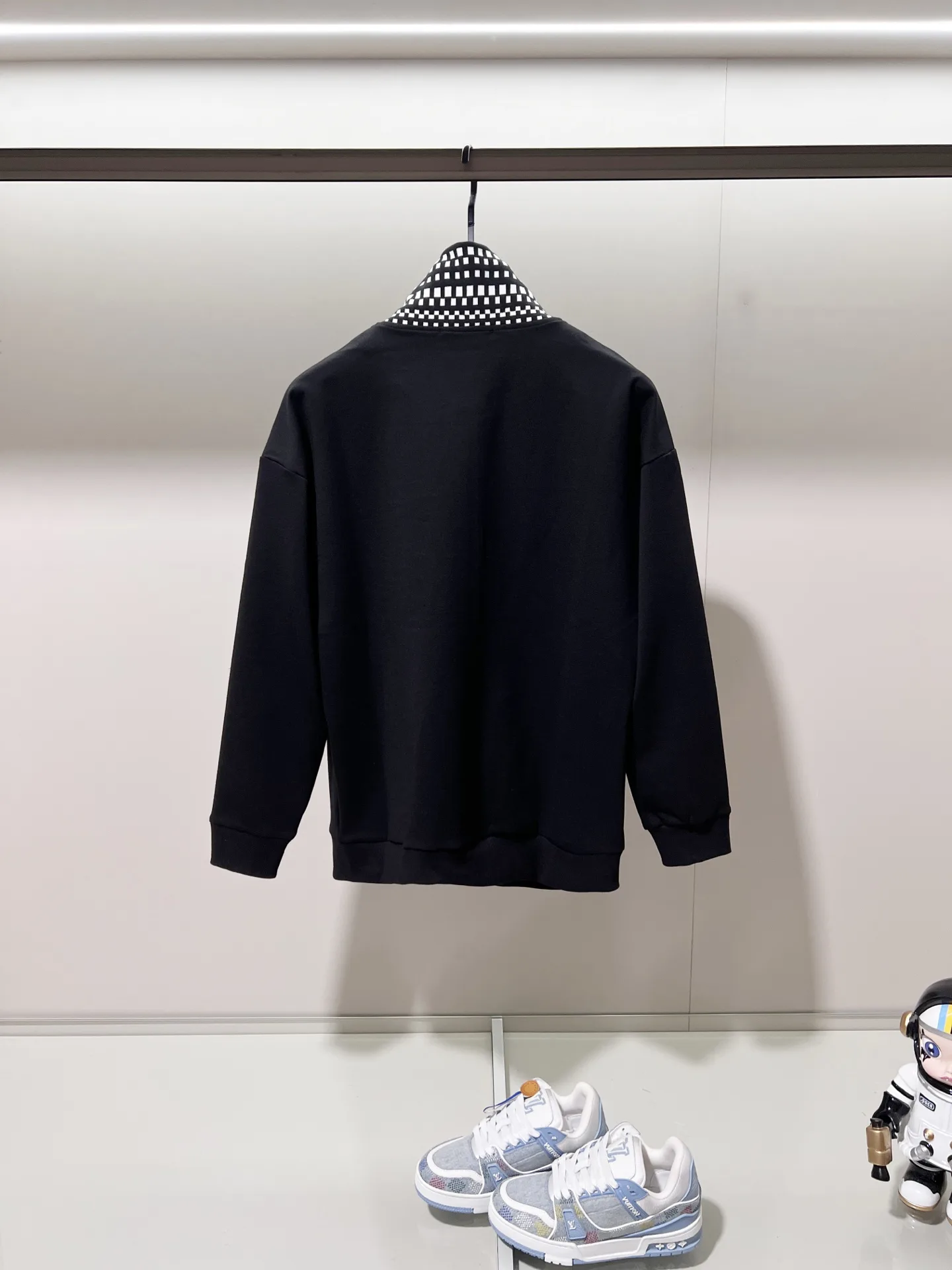 Damier Collar Embroidered Logo Track Jacket D19520060 — view 2