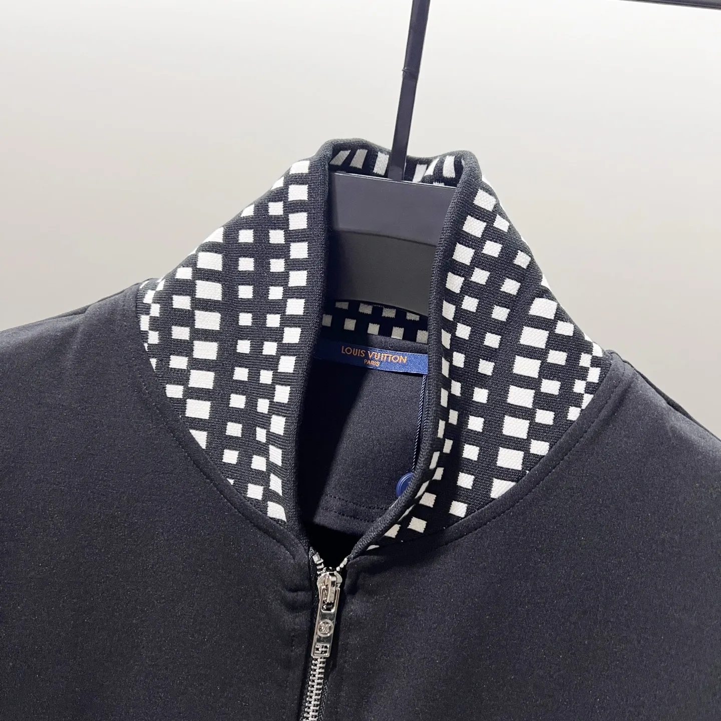 Damier Collar Embroidered Logo Track Jacket D19520060 — view 4