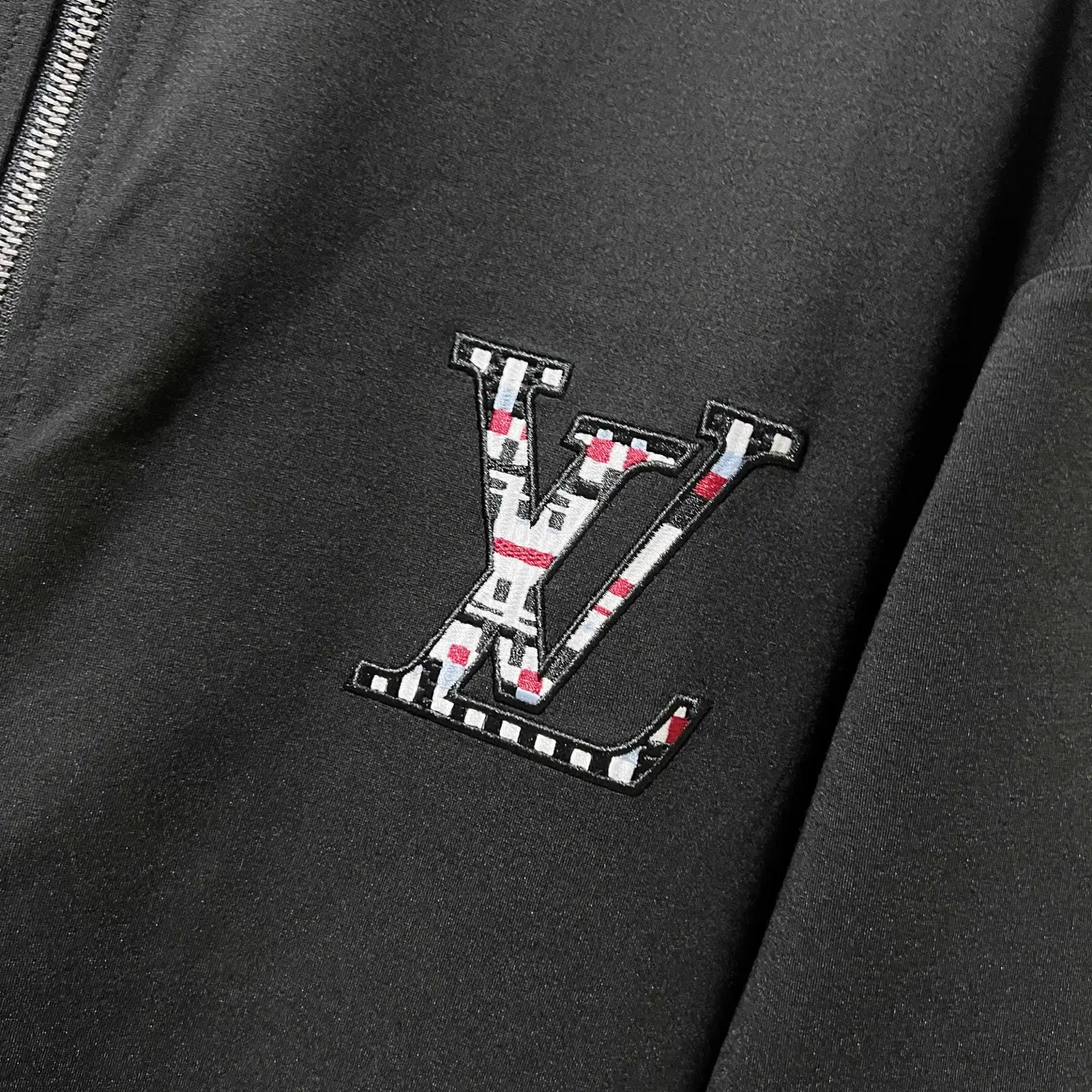 Damier Collar Embroidered Logo Track Jacket D19520060 — view 6