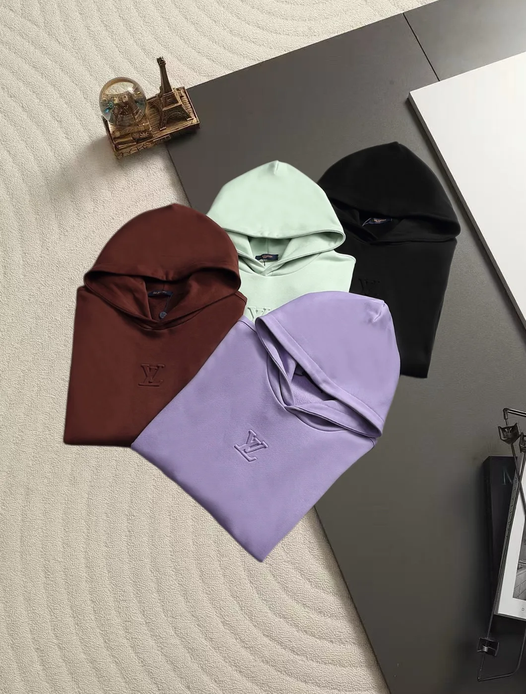 Embossed Logo Cotton-Blend Hoodie D19520044 — view 2