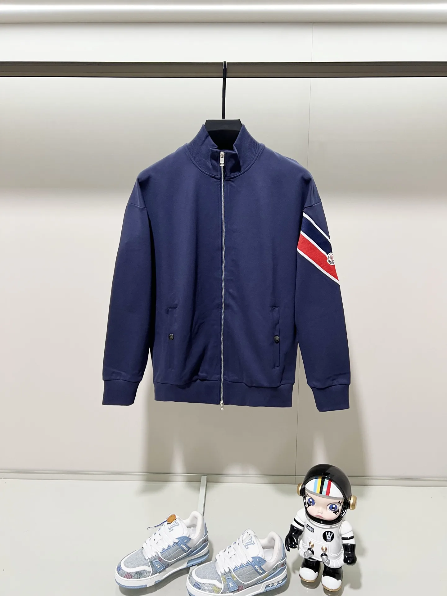 Logo-Patch Striped Zip-Up Track Jacket D19520069