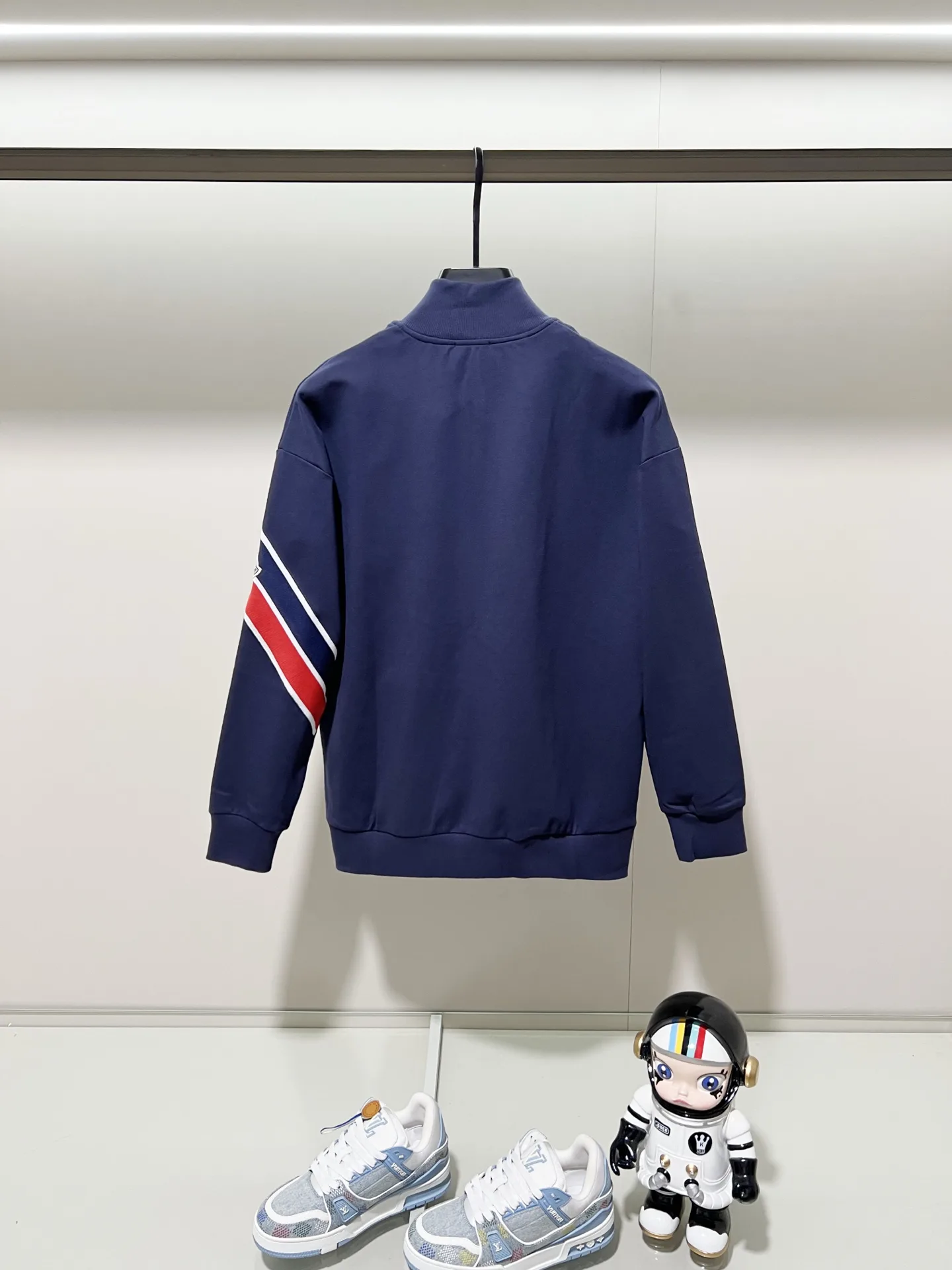 Logo-Patch Striped Zip-Up Track Jacket D19520069 — view 2