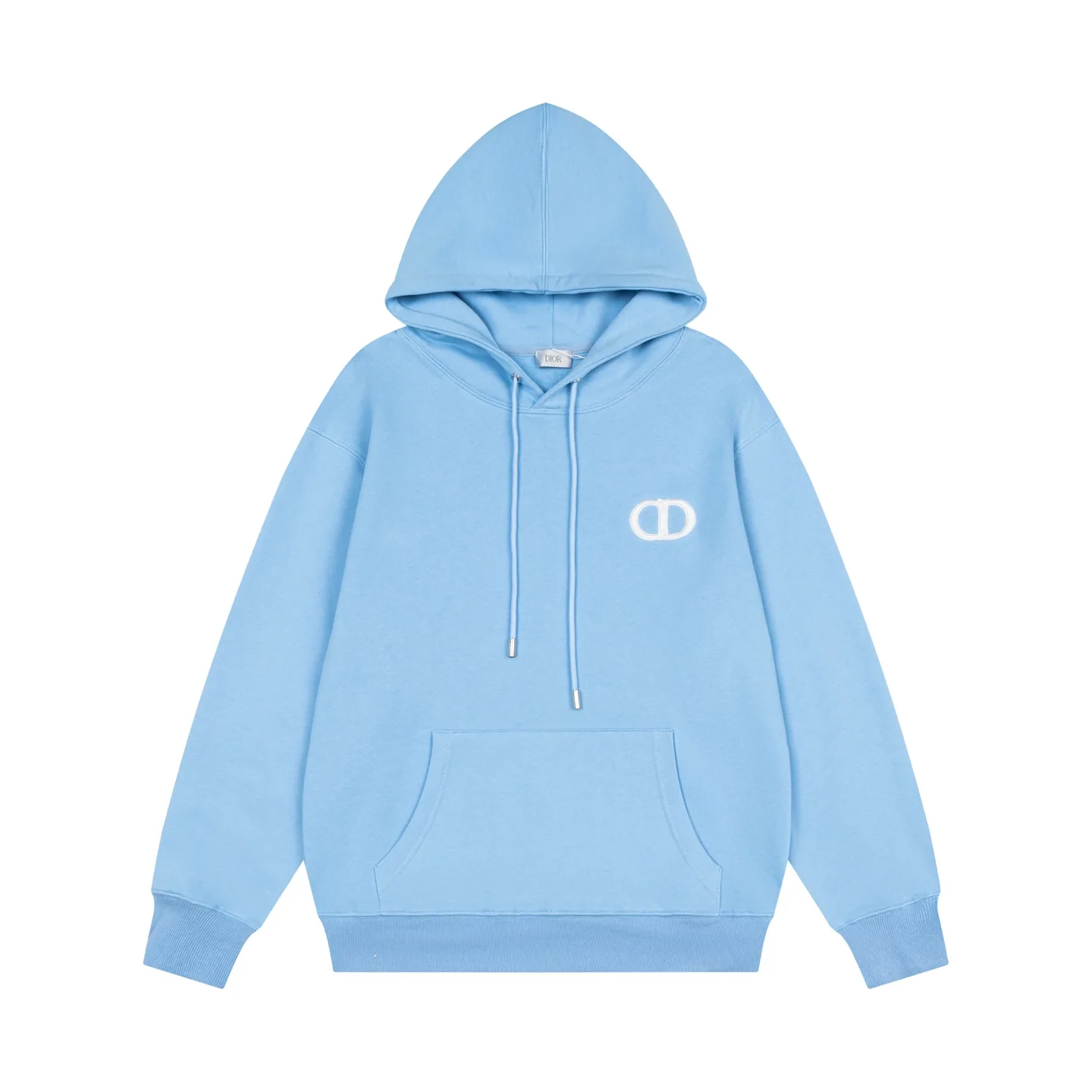 CD Icon Embroidered Cotton-Jersey Hoodie D19519907 — view 2