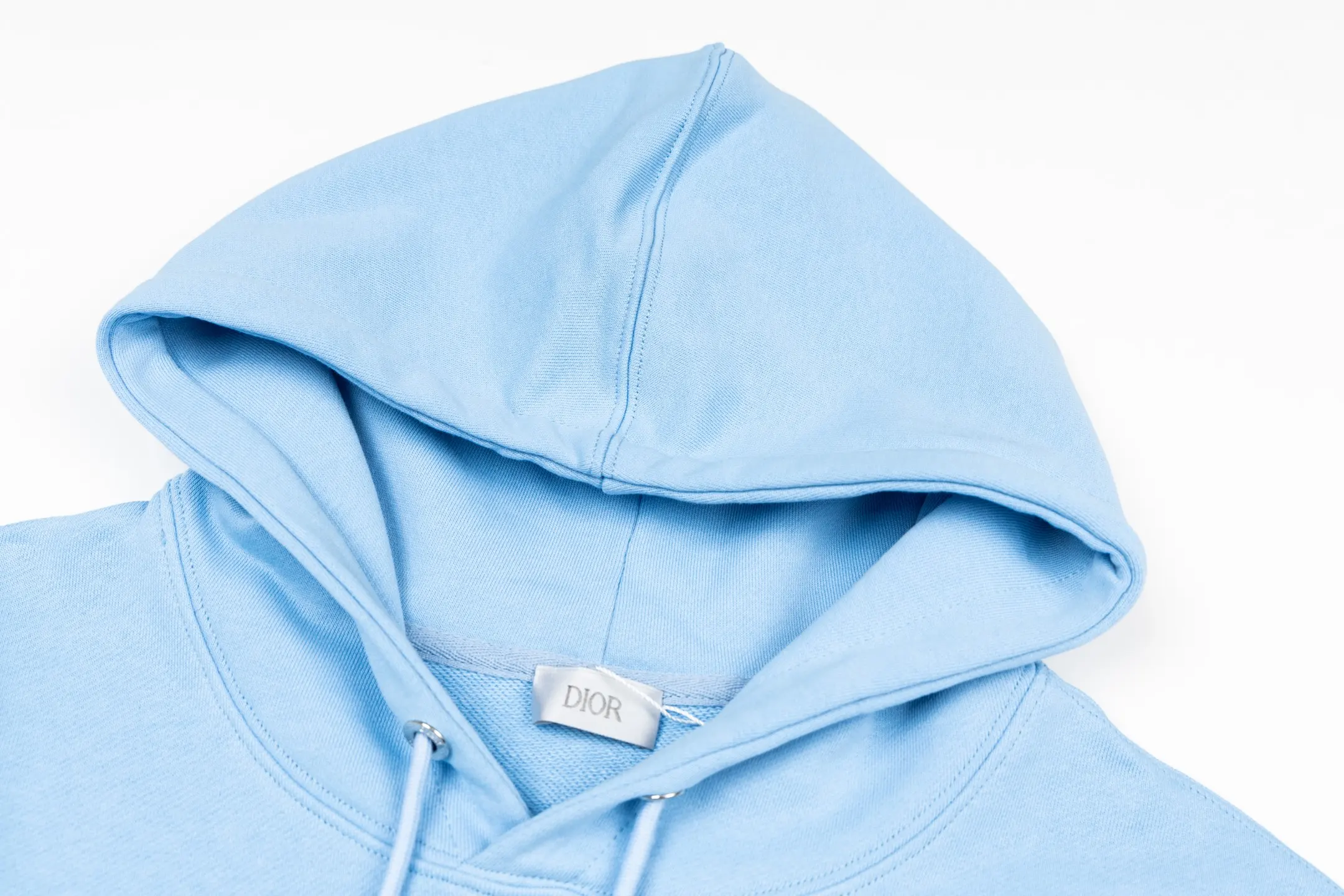 CD Icon Embroidered Cotton-Jersey Hoodie D19519907 — view 4