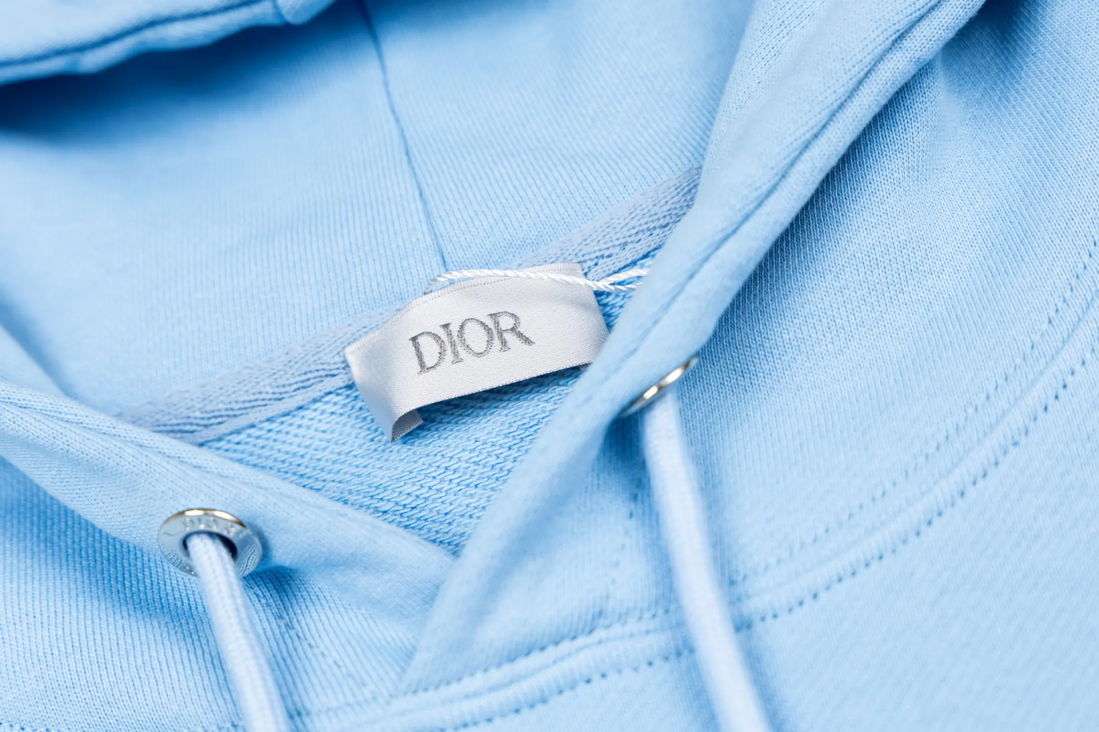 CD Icon Embroidered Cotton-Jersey Hoodie D19519907 — view 5