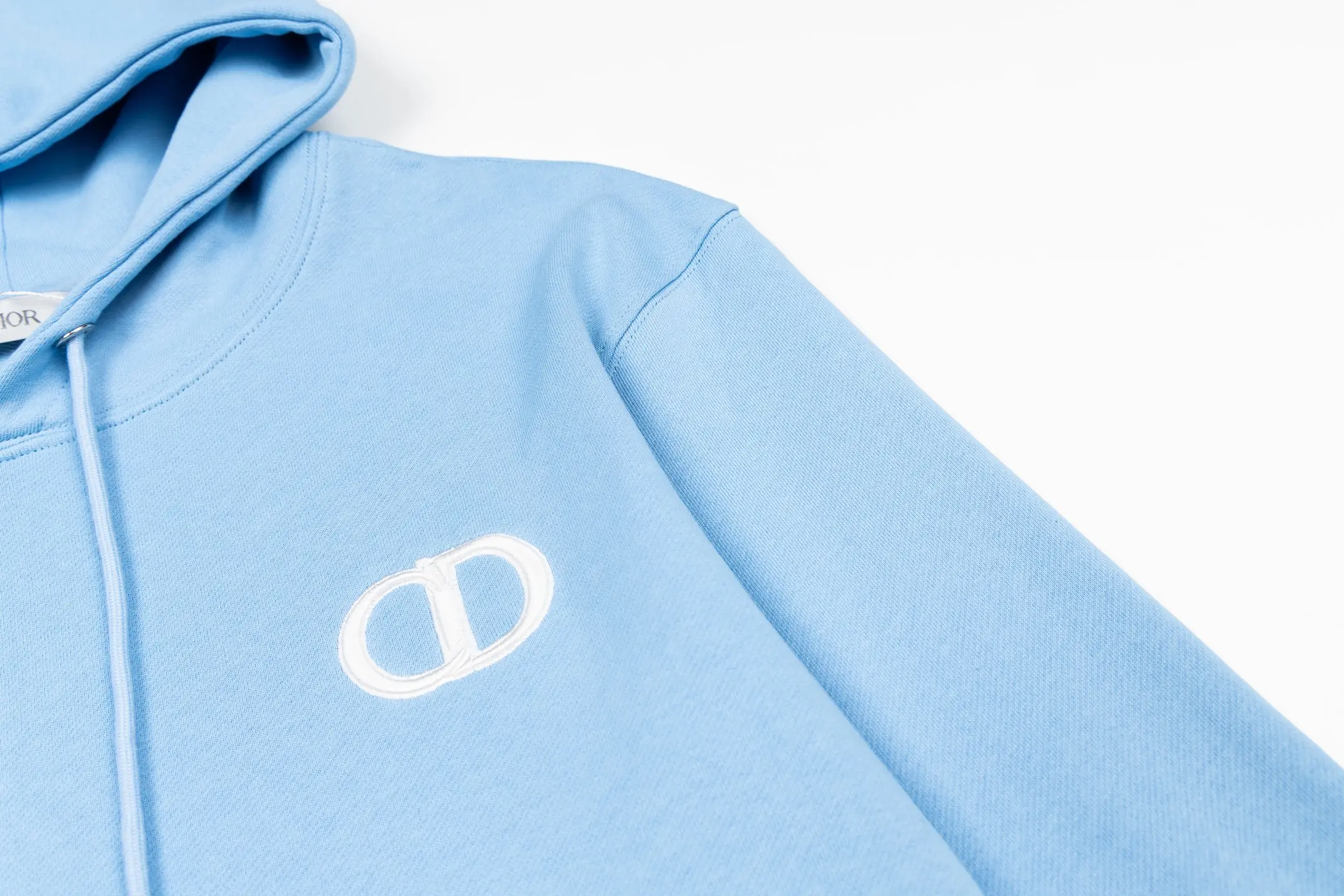 CD Icon Embroidered Cotton-Jersey Hoodie D19519907 — view 9