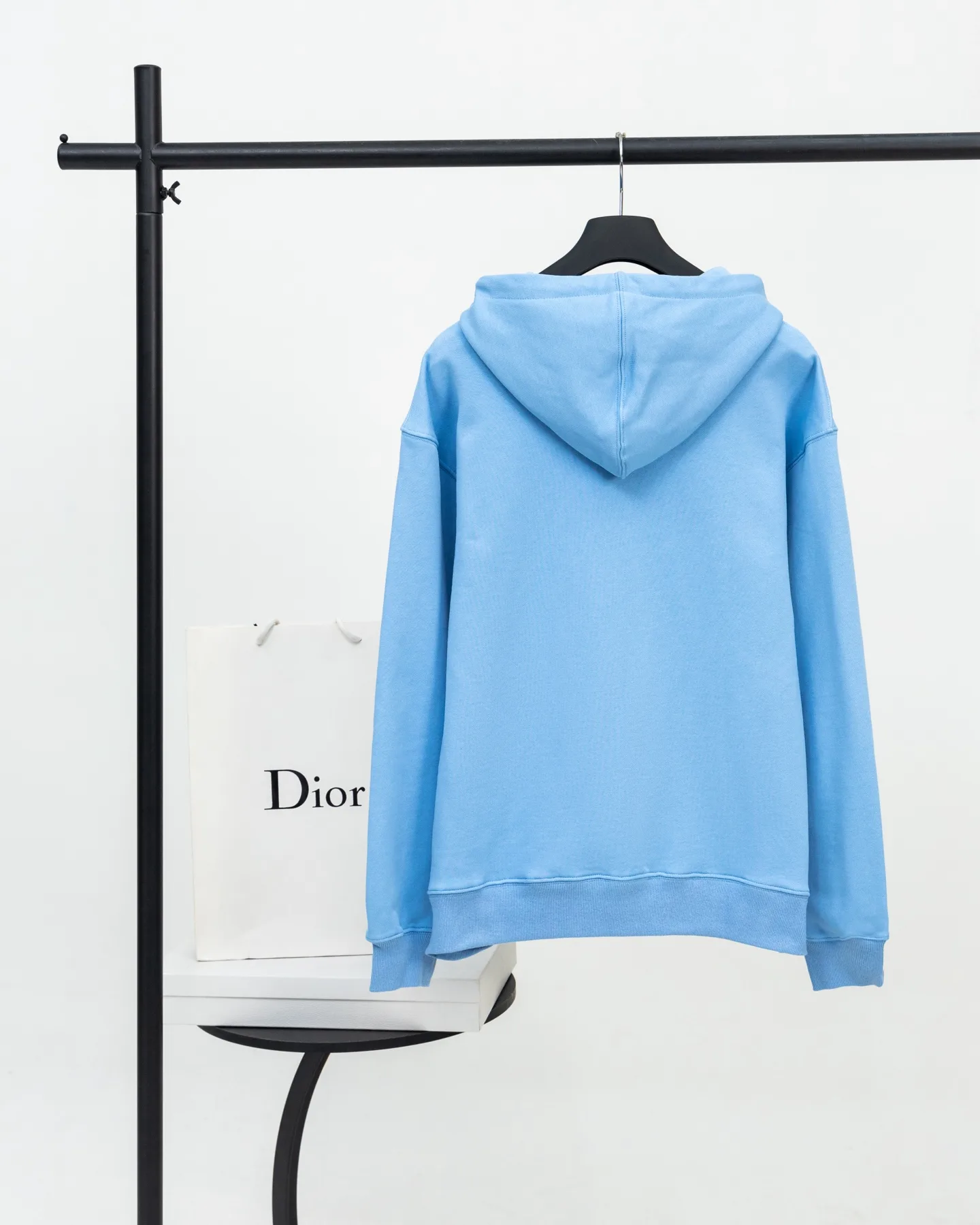 CD Icon Embroidered Cotton-Jersey Hoodie D19519906 — view 2