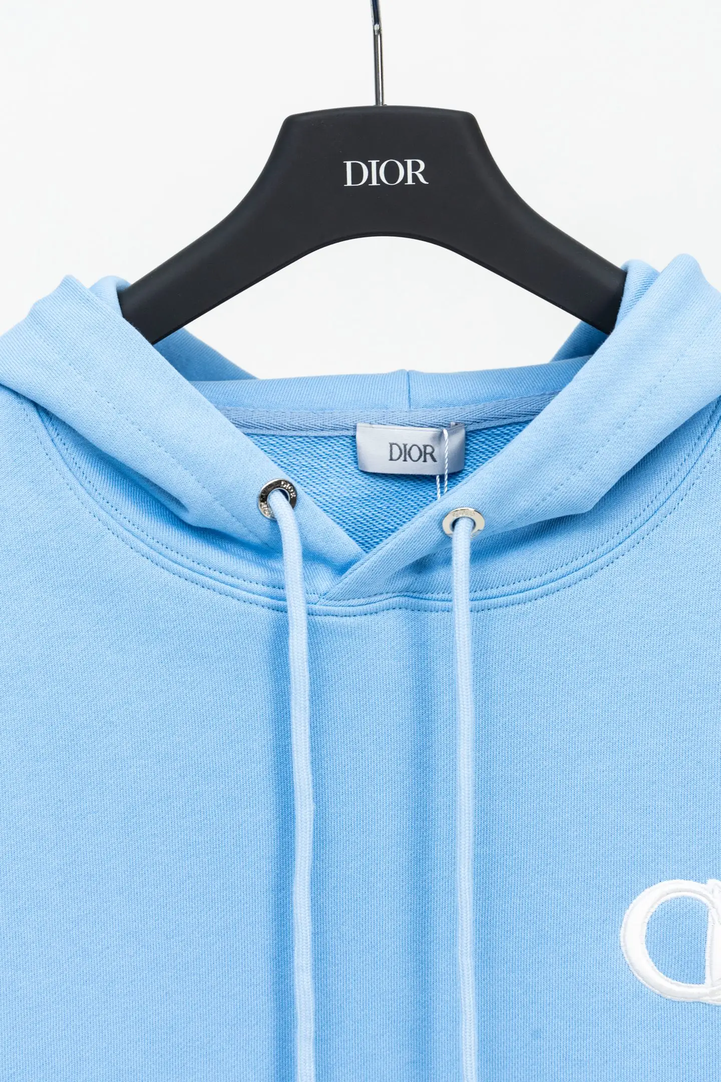 CD Icon Embroidered Cotton-Jersey Hoodie D19519906 — view 3