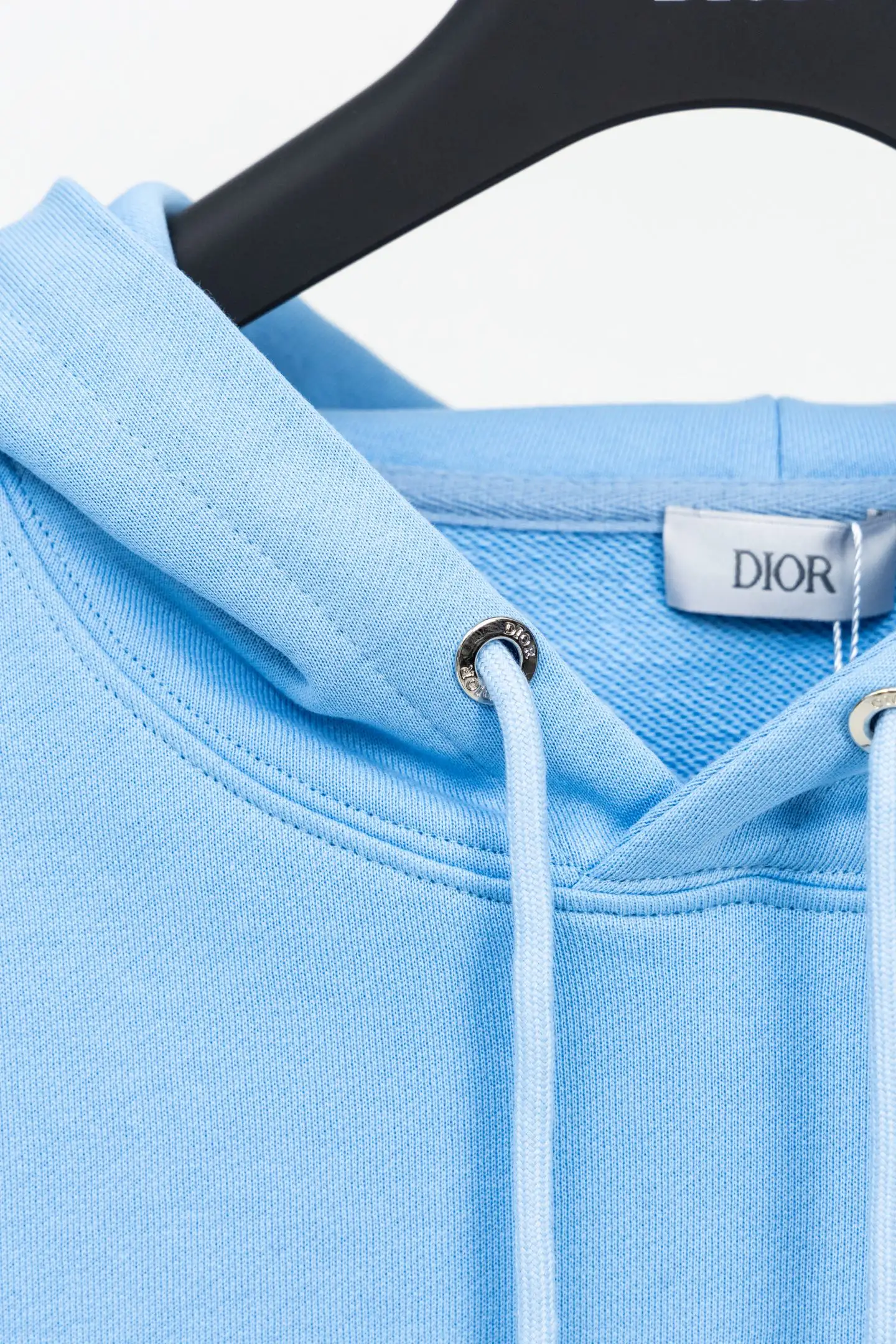 CD Icon Embroidered Cotton-Jersey Hoodie D19519906 — view 4