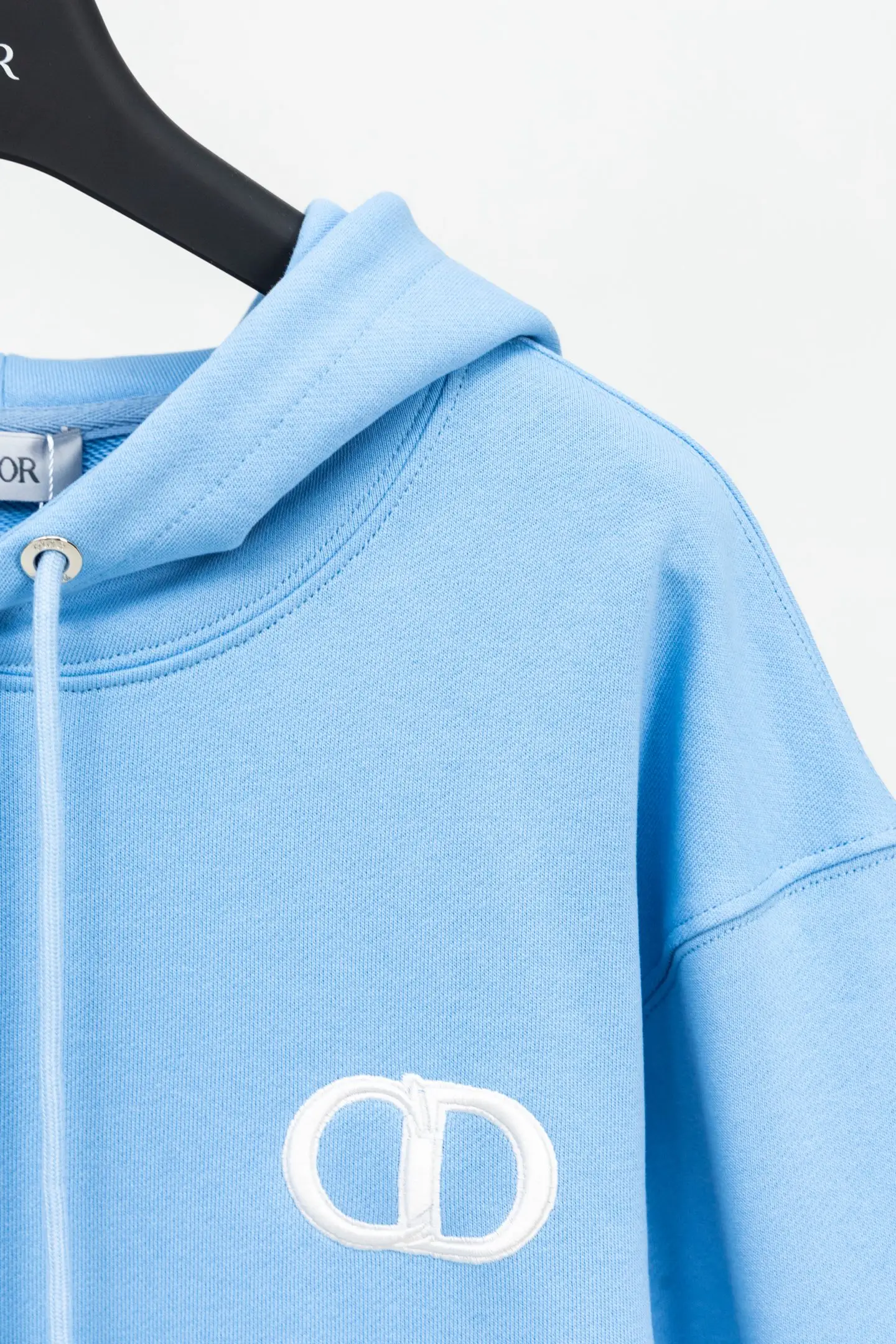 CD Icon Embroidered Cotton-Jersey Hoodie D19519906 — view 6