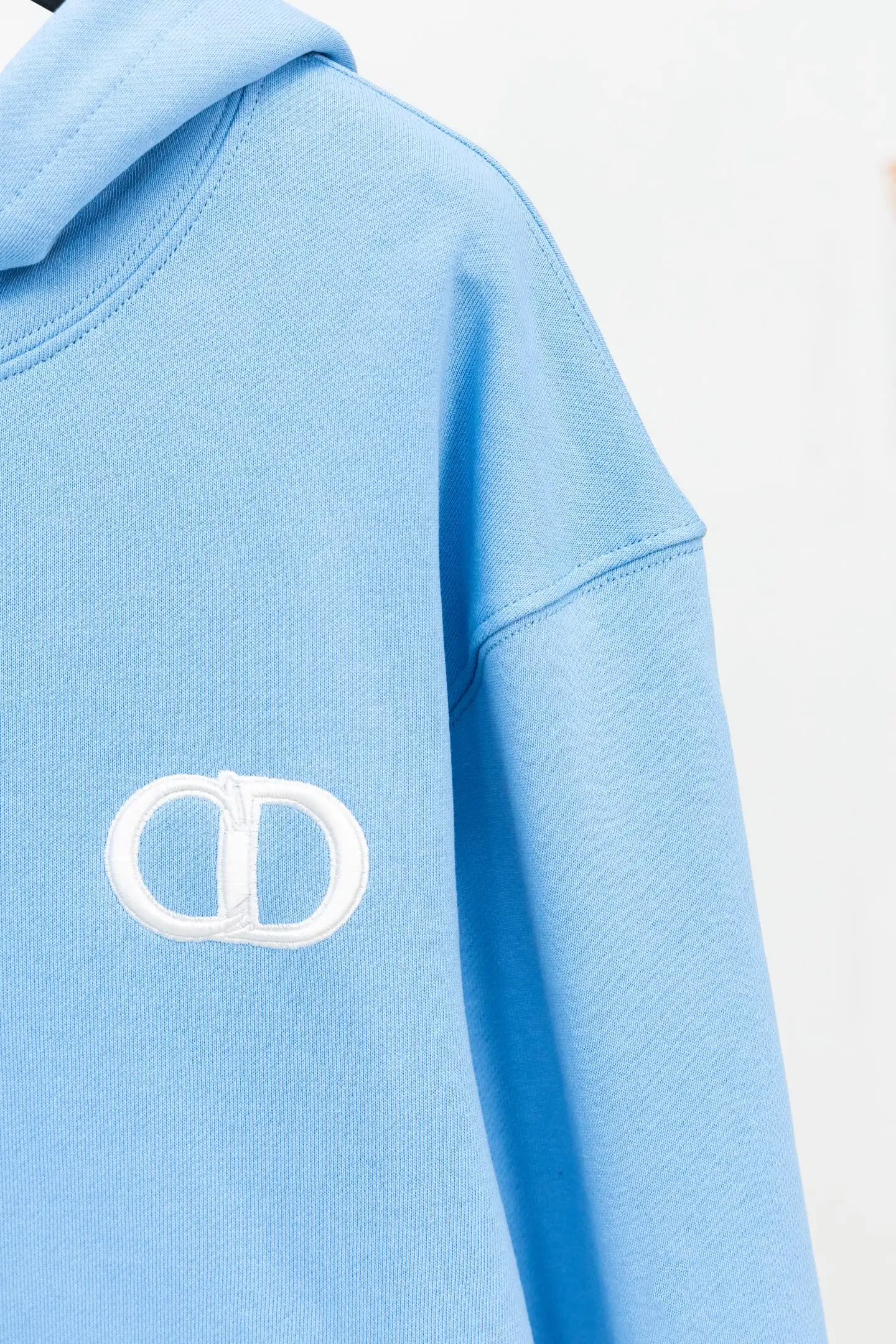 CD Icon Embroidered Cotton-Jersey Hoodie D19519906 — view 7