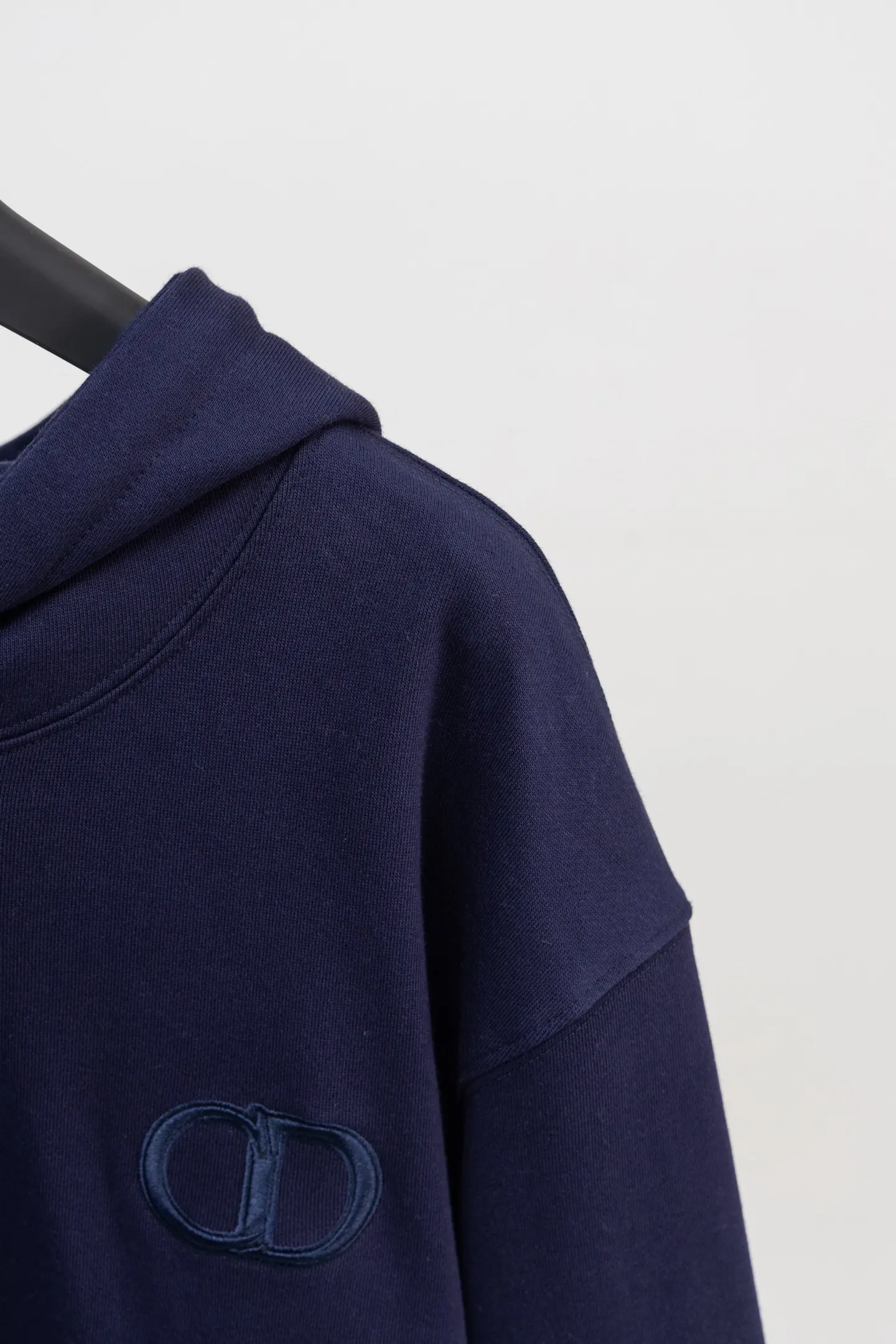CD Icon Embroidered Cotton-Jersey Hoodie D19519910 — view 4