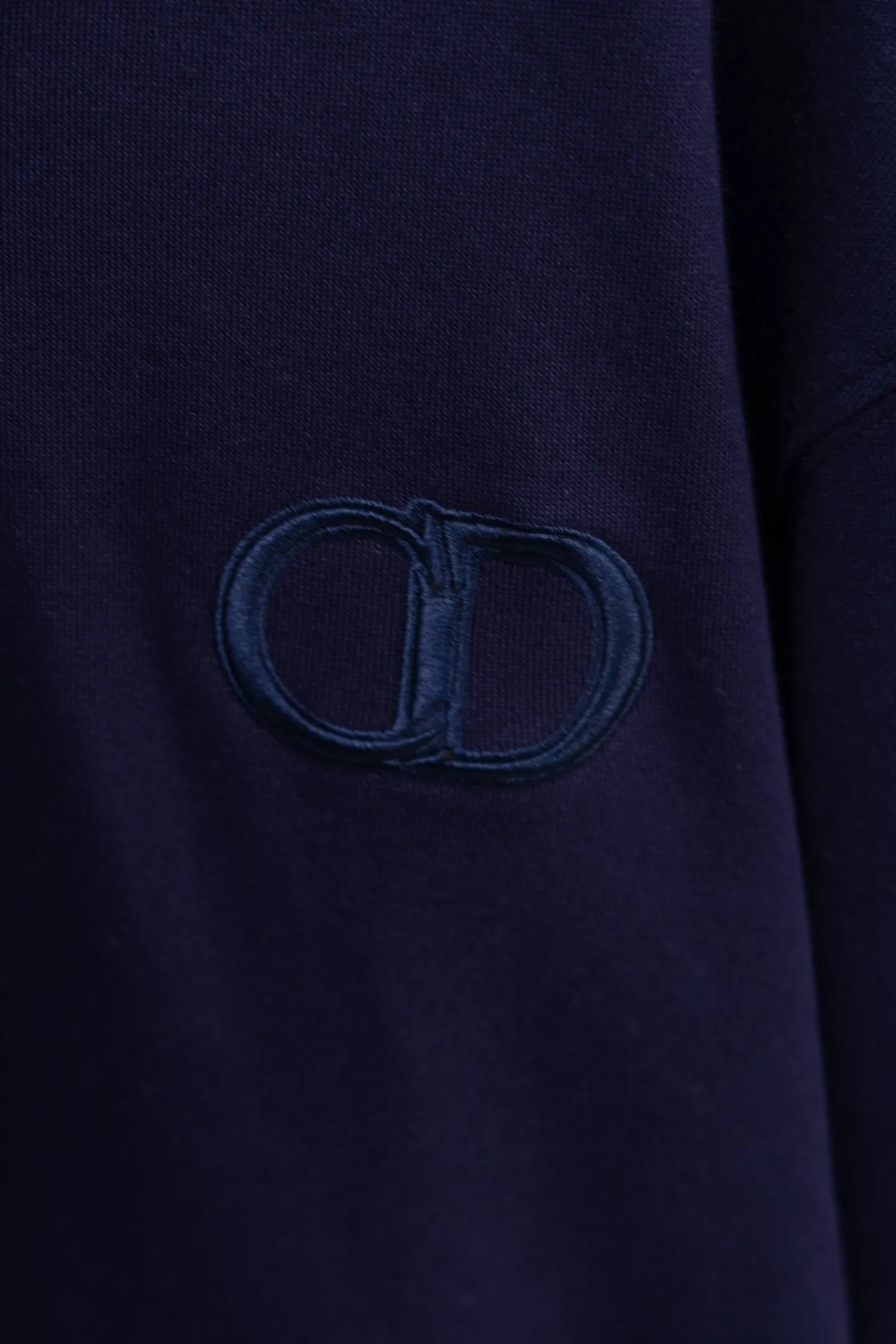 CD Icon Embroidered Cotton-Jersey Hoodie D19519910 — view 5