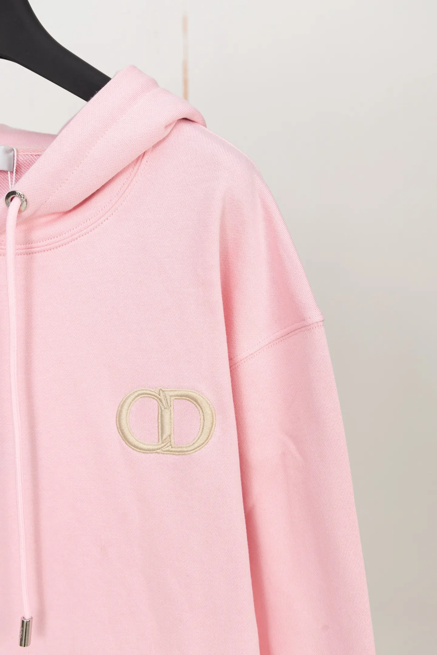 CD Icon Embroidered Cotton-Jersey Hoodie D19519908 — view 3